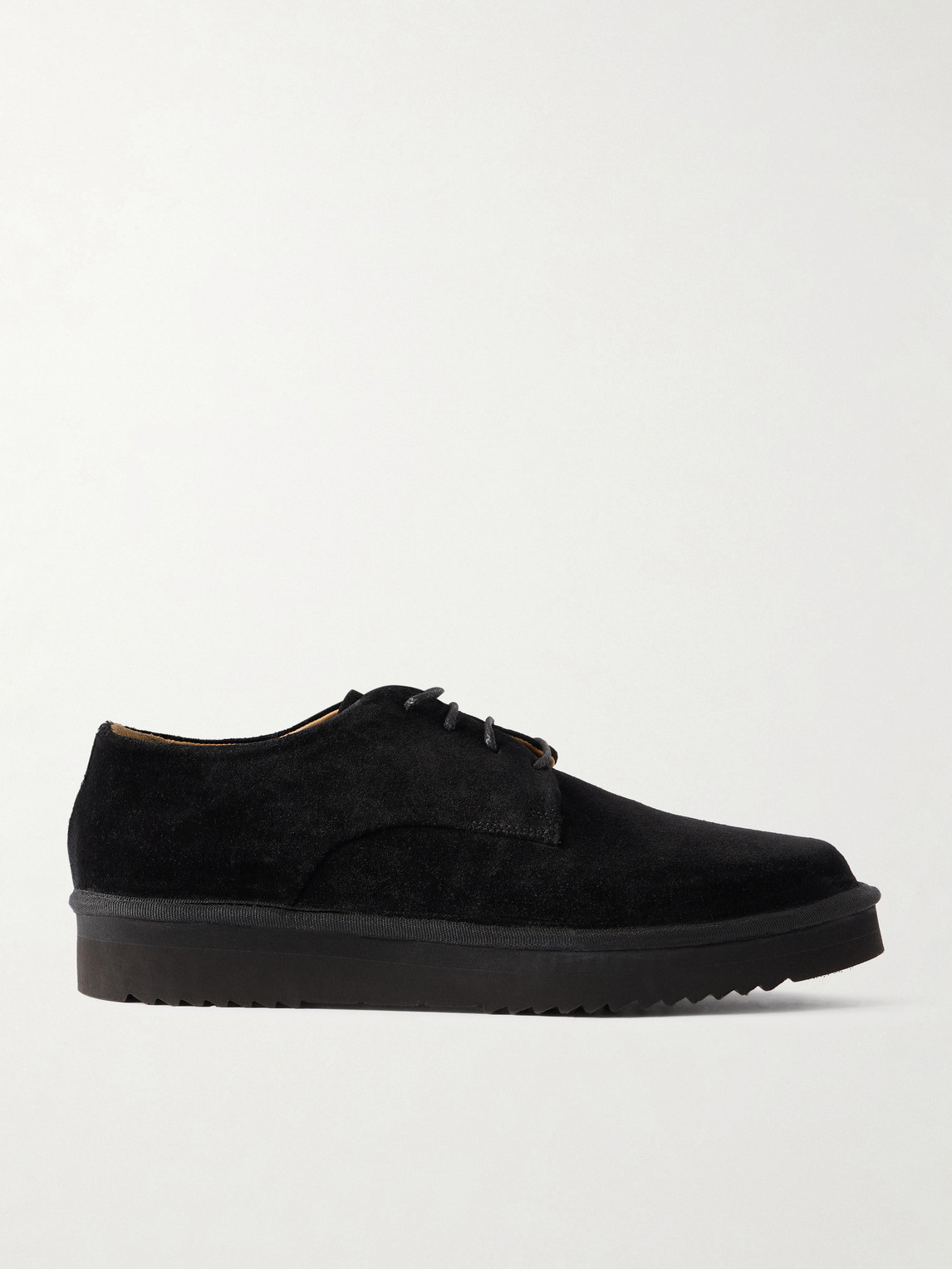 Byron Webbing-Trimmed Suede Derby Shoes