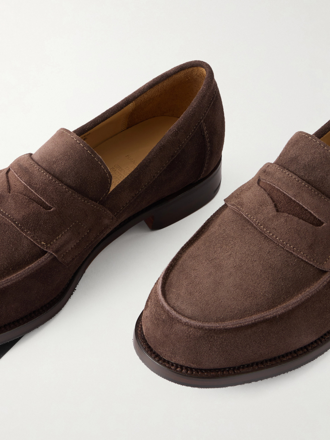 Epsom Suede Penny Loafers