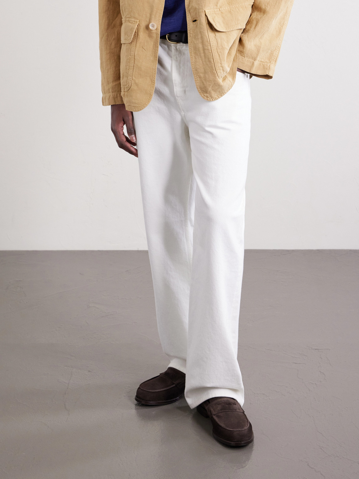 Epsom Suede Penny Loafers