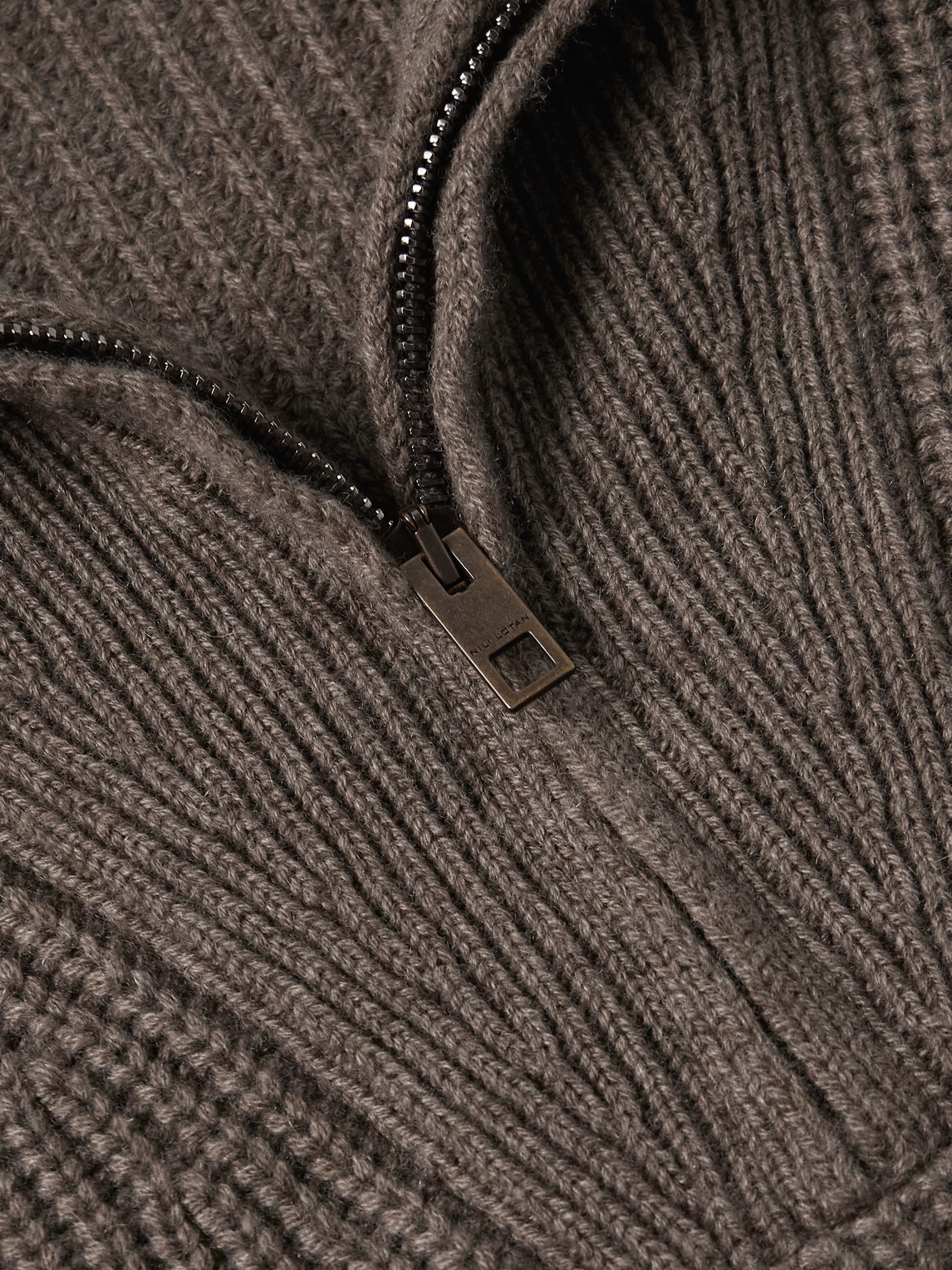  Nili Lotan - Heston Ribbed Cashmere Half-zip Sweater - Men - Green - S 
