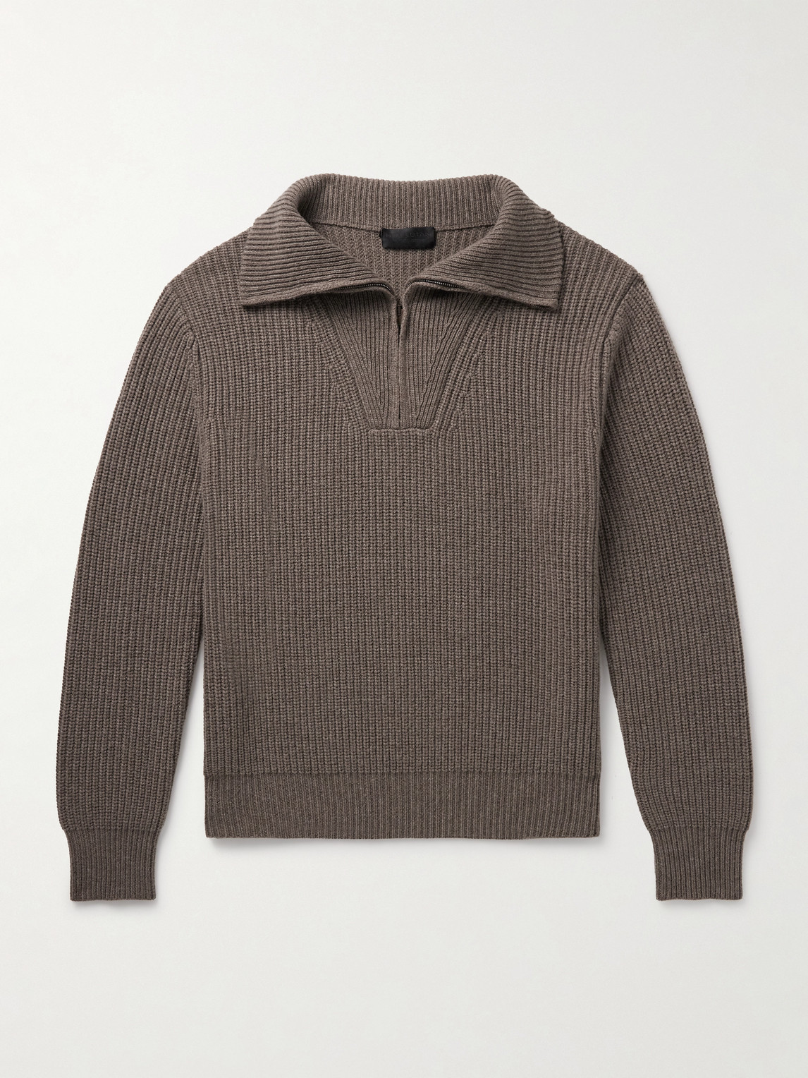 Nili Lotan Heston Ribbed Cashmere Half-Zip Sweateren
