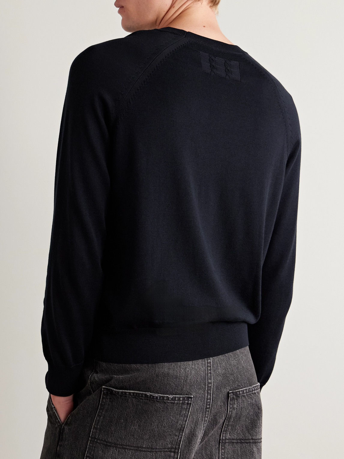  Nili Lotan - Reggie Silk And Cotton-blend Sweater - Men - Blue - S 