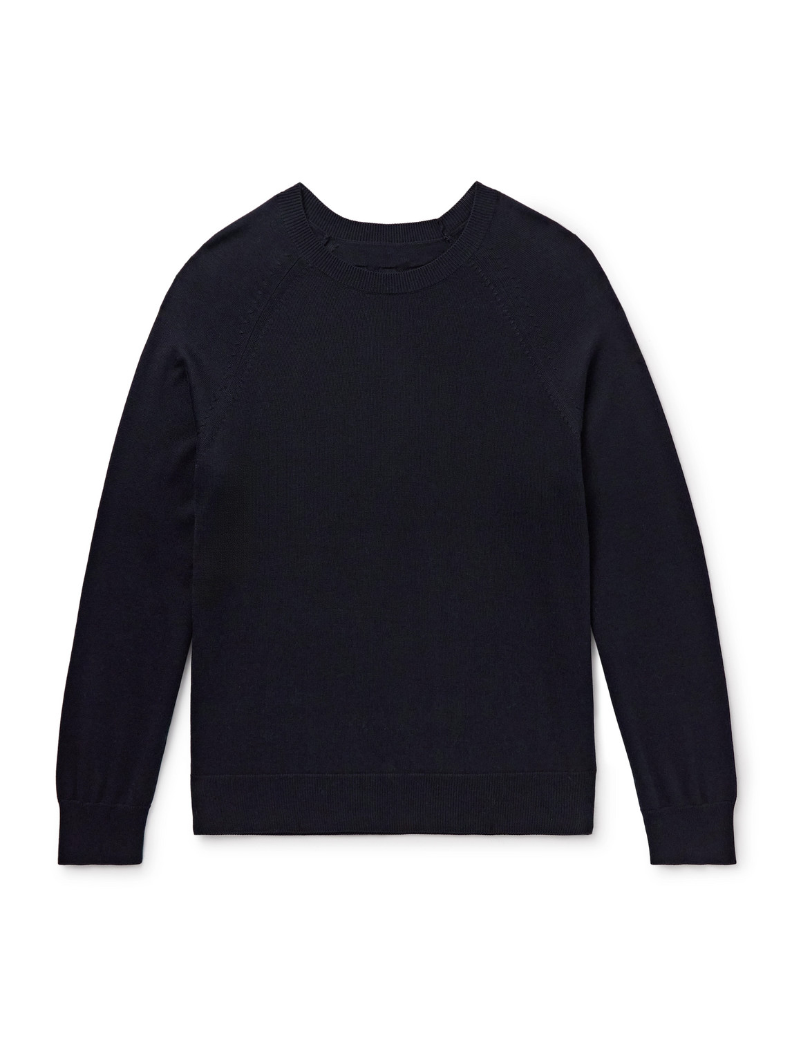 Nili Lotan Reggie Silk And Cotton-blend Sweater In Blue