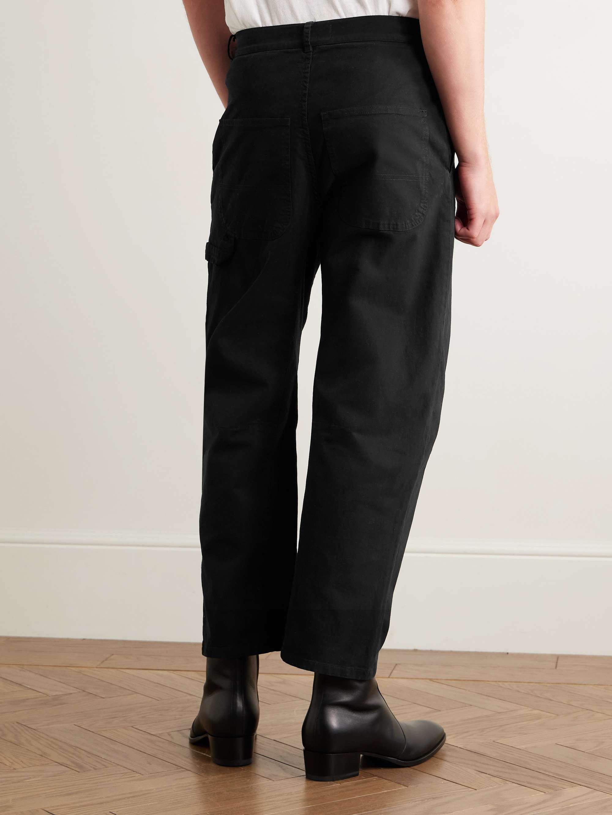 NILI LOTAN Carpenter Straight-Leg Stretch-Cotton Twill Trousers