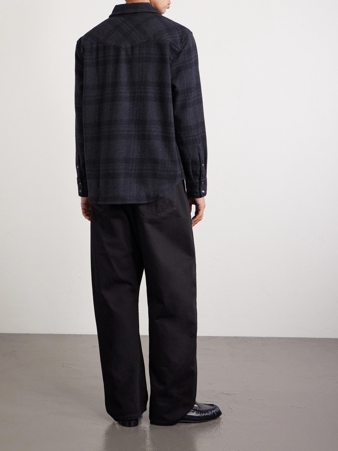  Nili Lotan - Travis Checked Cashmere Shirt - Men - Black - M 