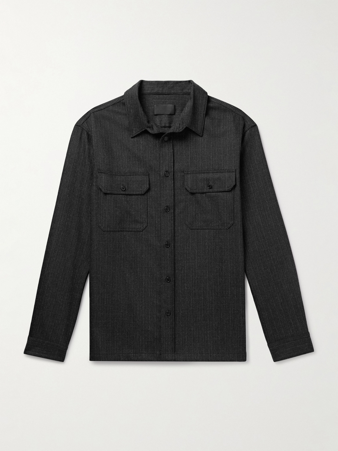 Nili Lotan Evander Cotton And Linen-blend Overshirt In Black