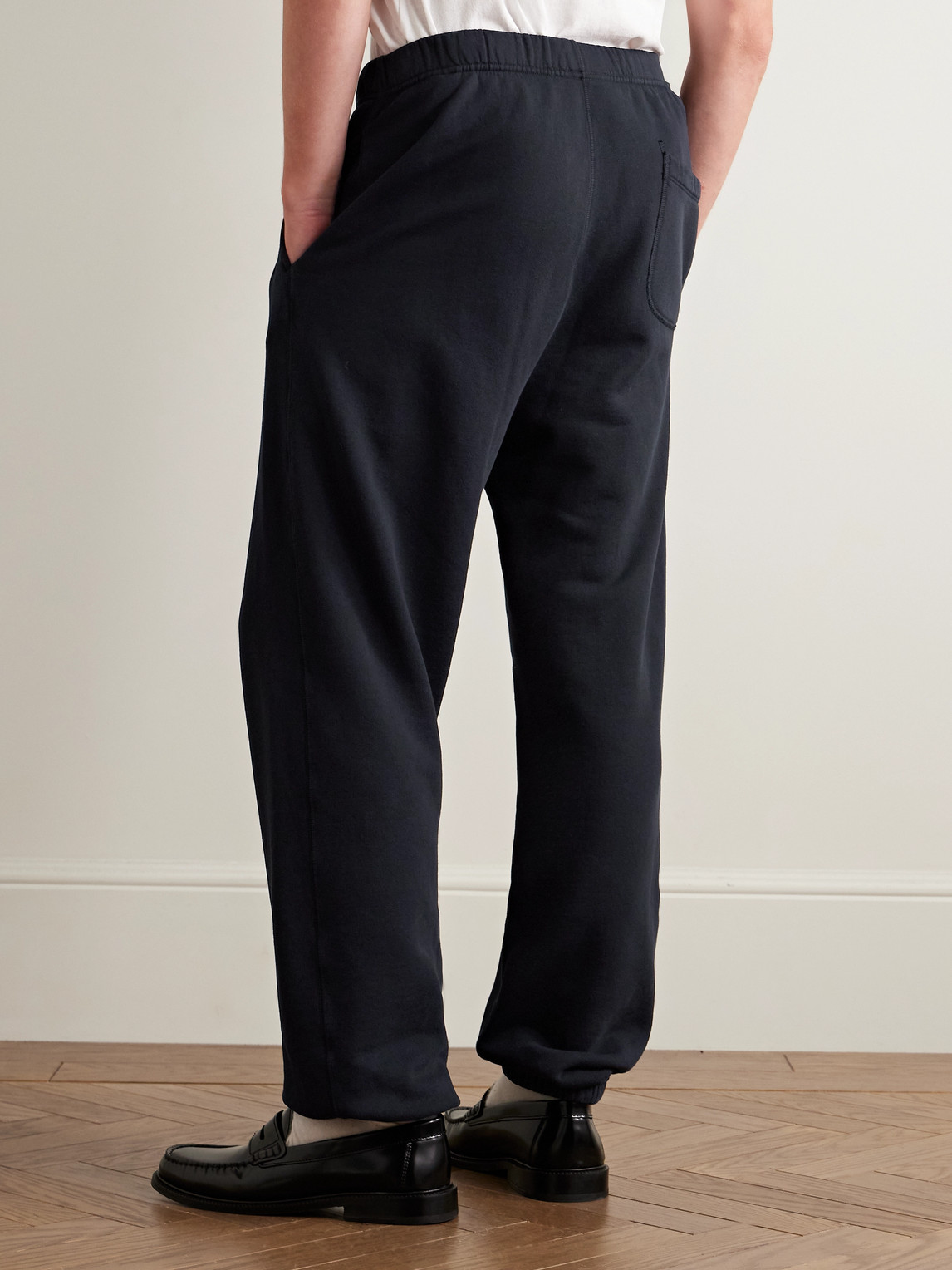 Nili Lotan Enli Tapered Jersey Sweatpants In Black