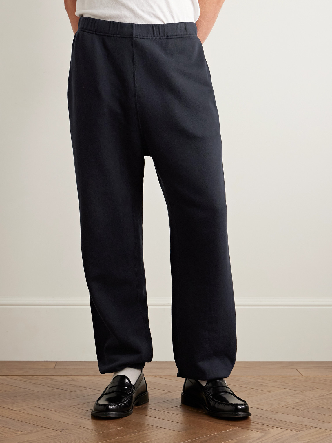 Nili Lotan Enli Tapered Jersey Sweatpants In Black
