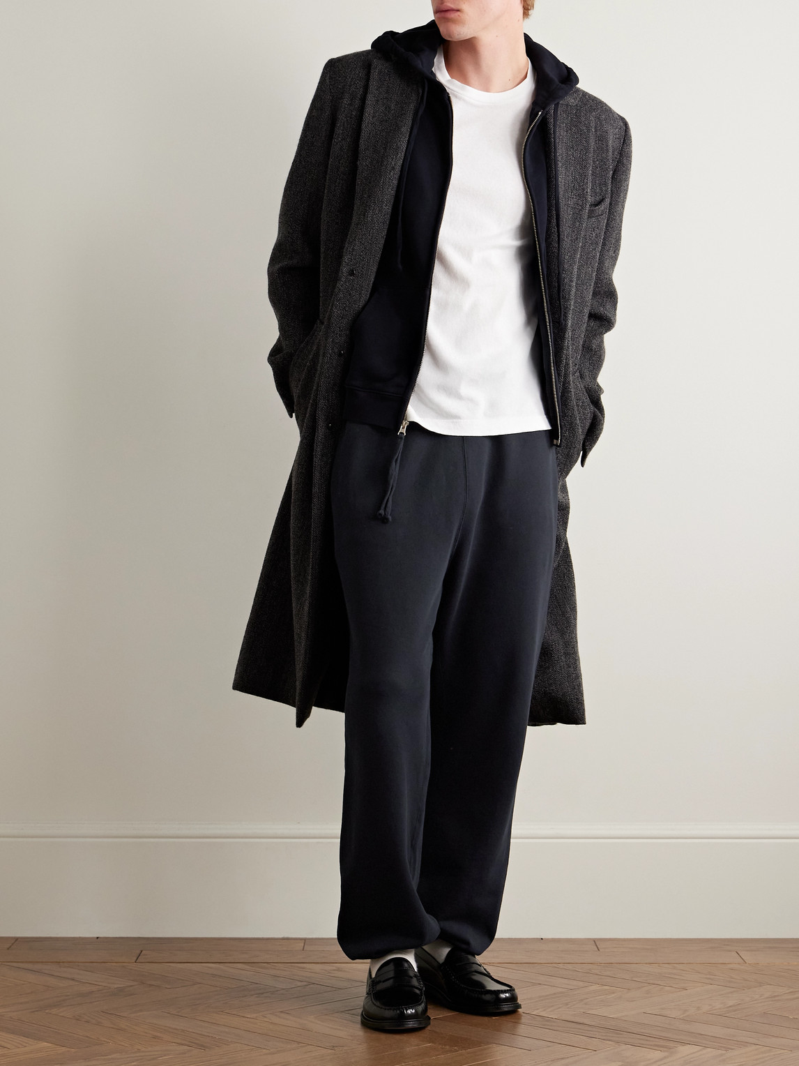 Nili Lotan Enli Tapered Jersey Sweatpants In Black