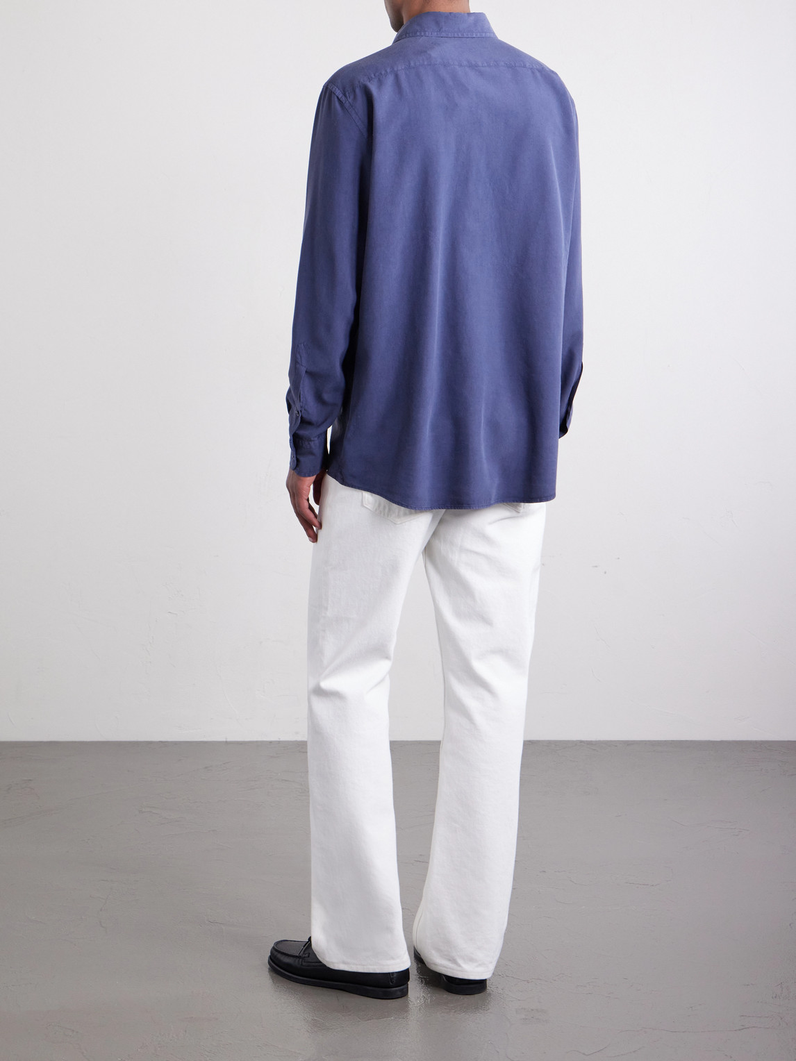 Garment-Dyed Mulberry Silk Shirt