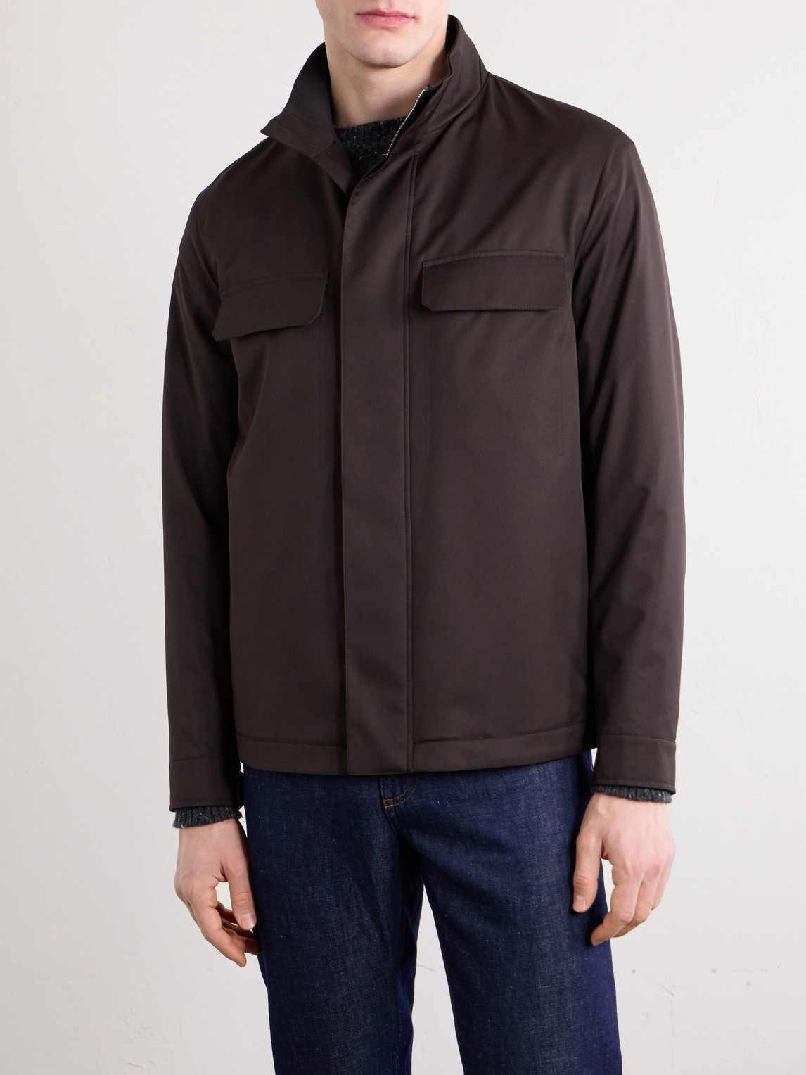  Zegna - Shell Jacket - Men - Brown - It 46 