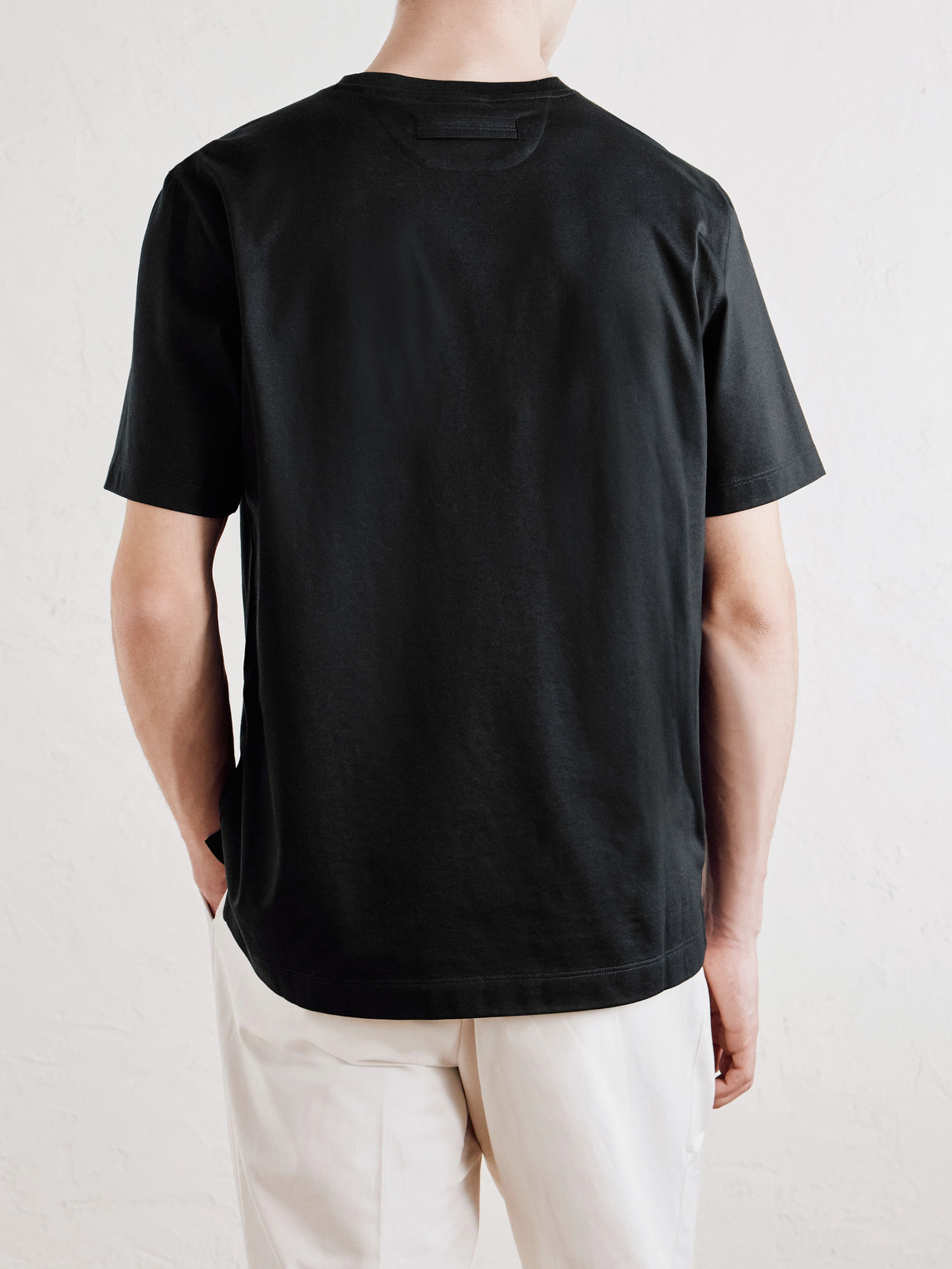 Zegna Cotton-jersey T-shirt In Black