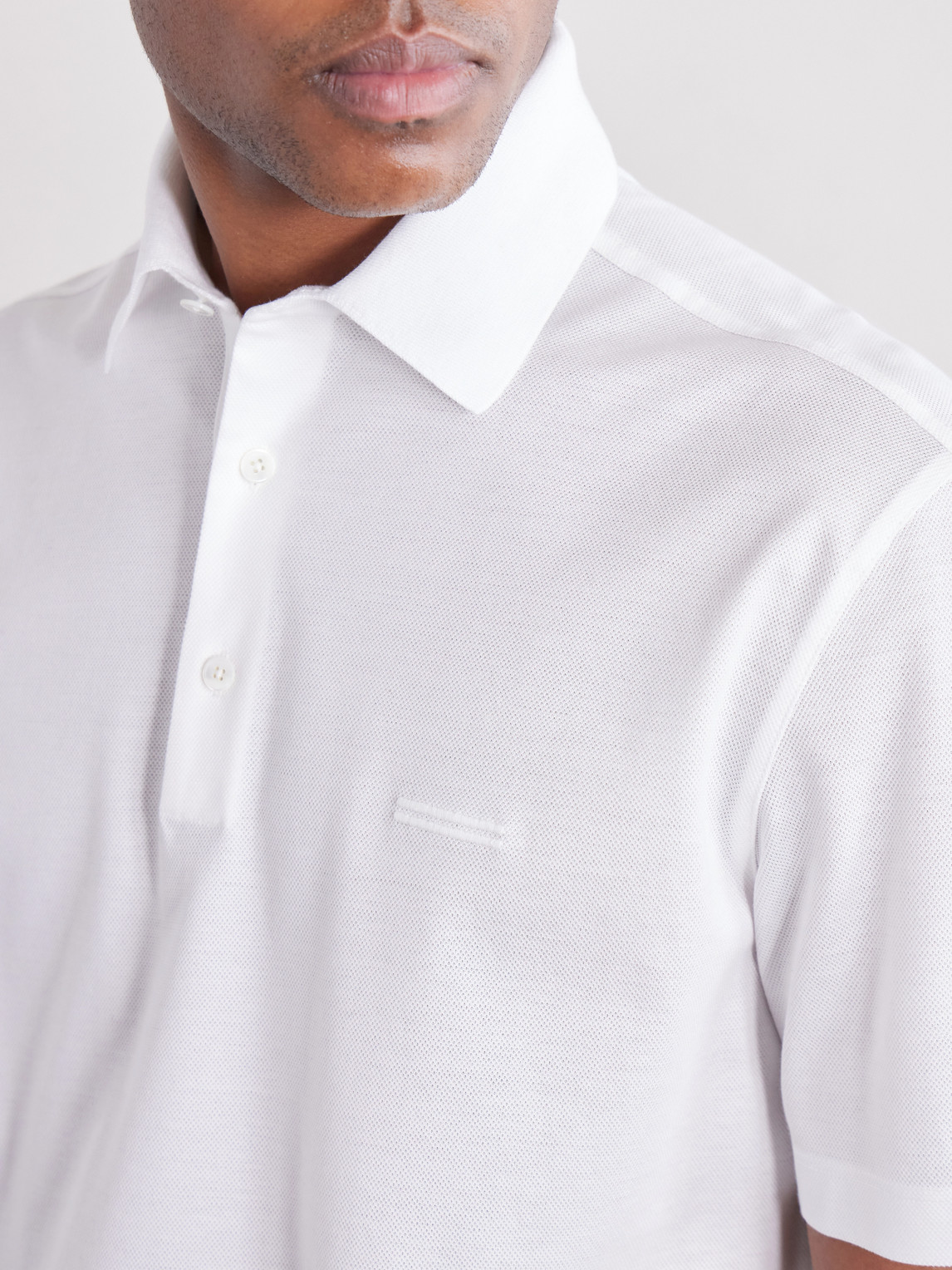Knitted Cotton-Piqué Polo Shirt