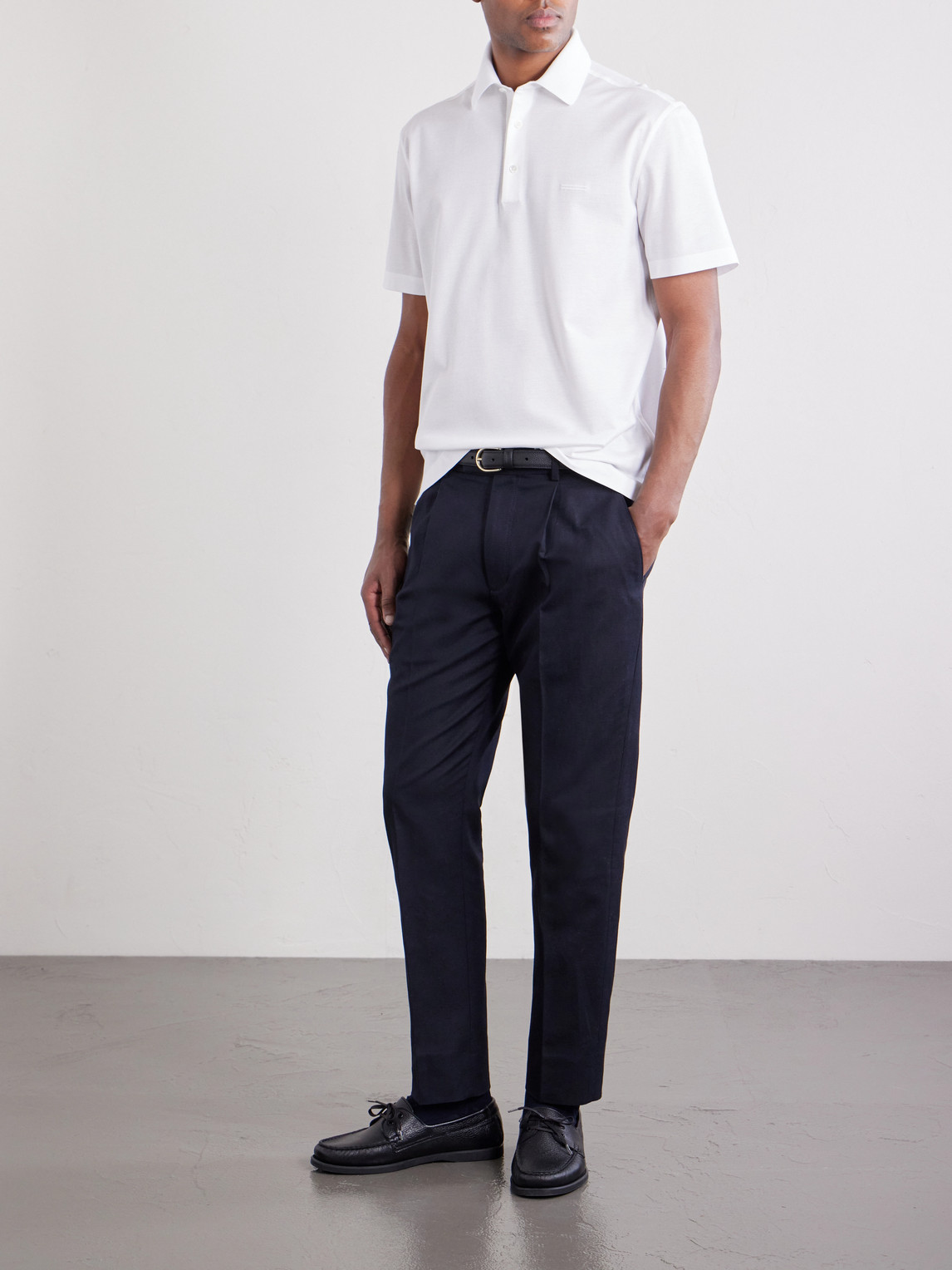 Knitted Cotton-Piqué Polo Shirt