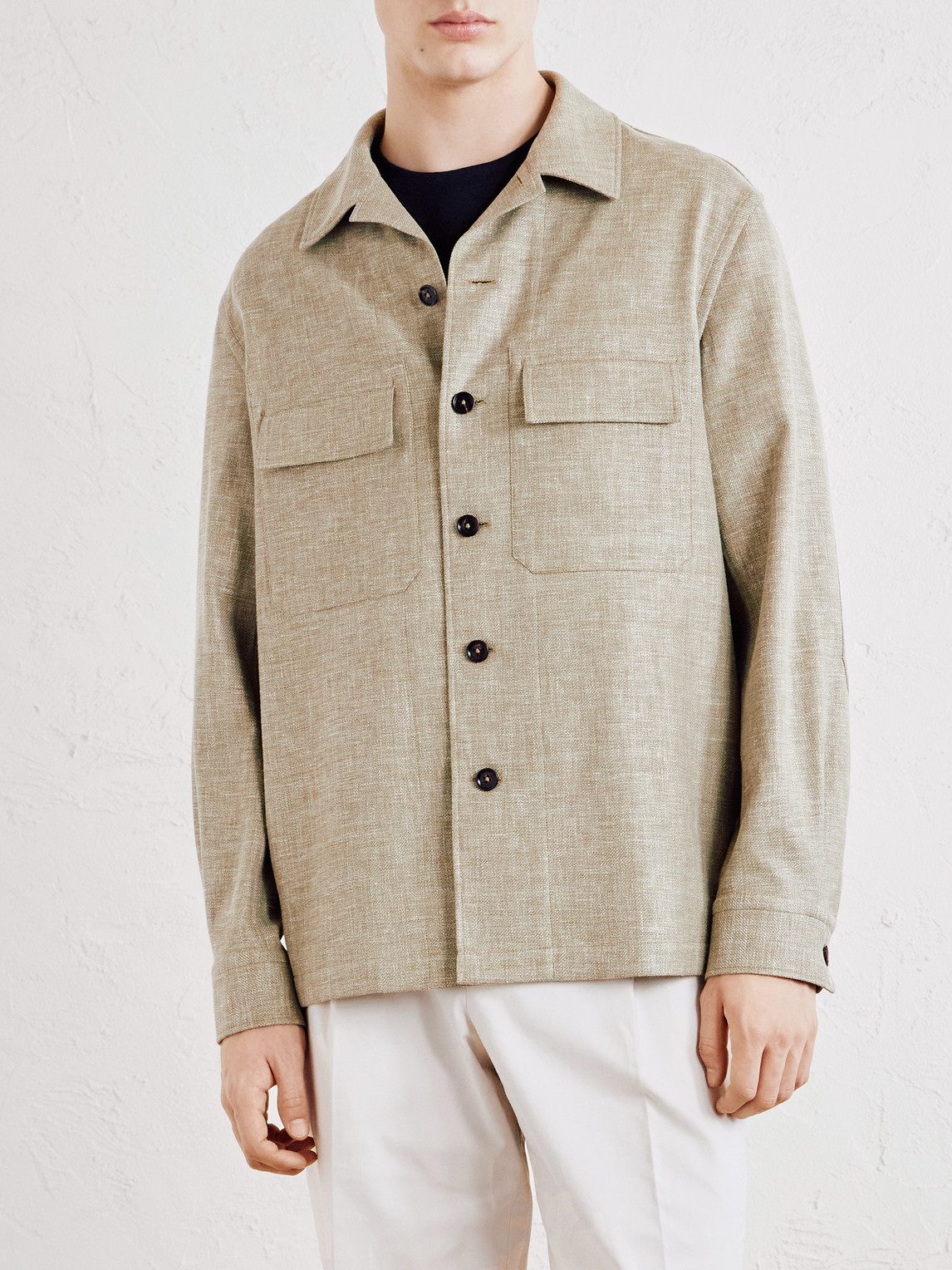  Zegna - Woven Overshirt - Men - Green - Xl 