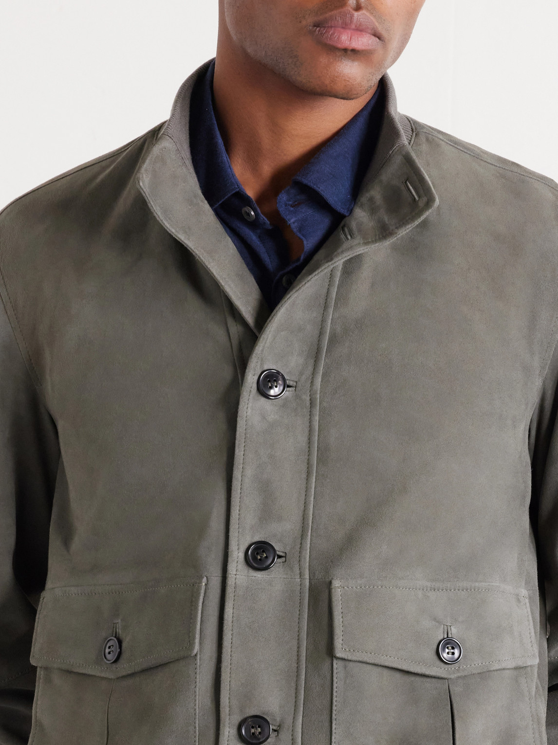 Ribbed Suede Jacket