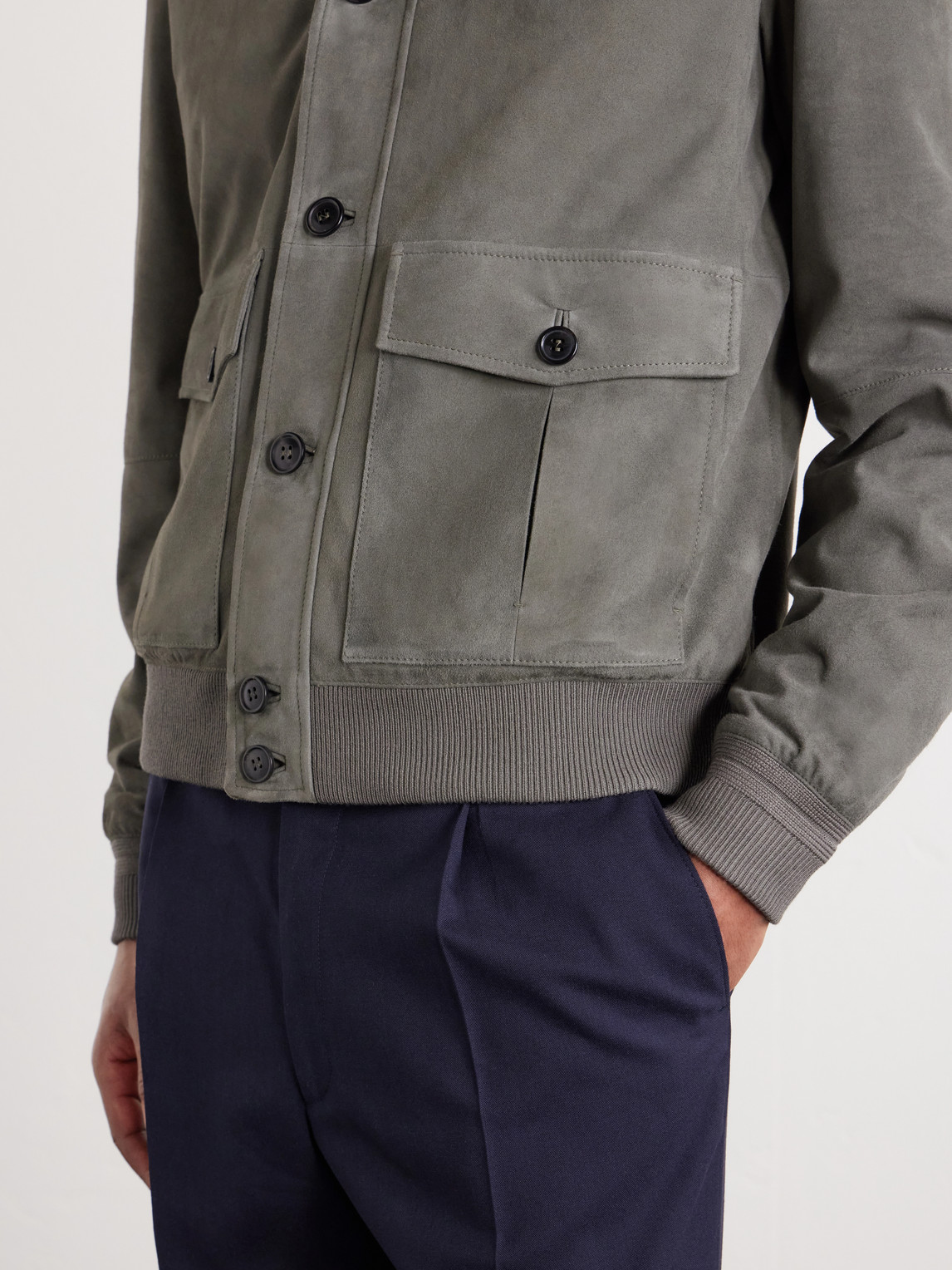 Ribbed Suede Jacket