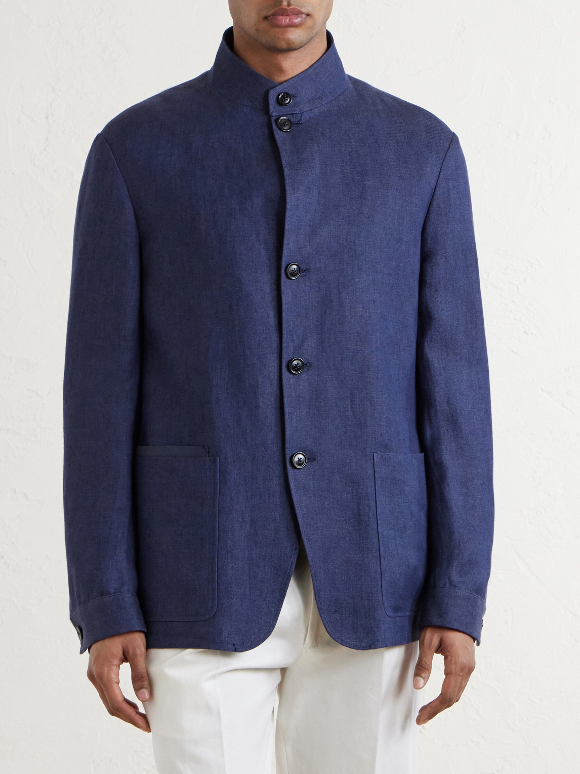  Zegna - Il Conte Oasi Linen Jacket - Men - Blue - It 48 