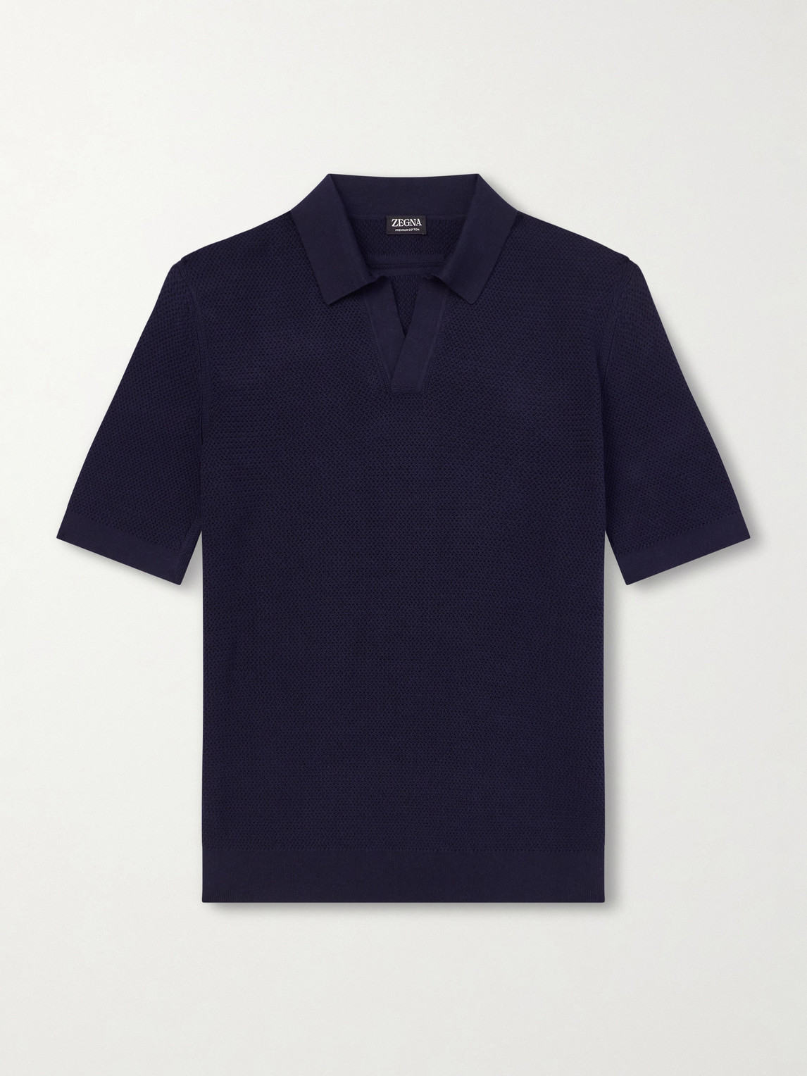 Zegna Slim-Fit Cotton-Piqué Polo Shirt IT 52
