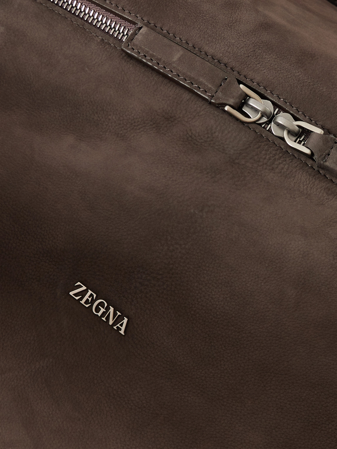  Zegna - Secondskin Suede Weekend Bag - Men - Brown 