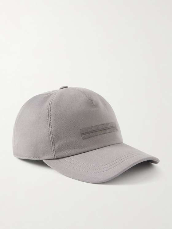 Ermenegildozegna Embroidered Cotton-Twill Cap