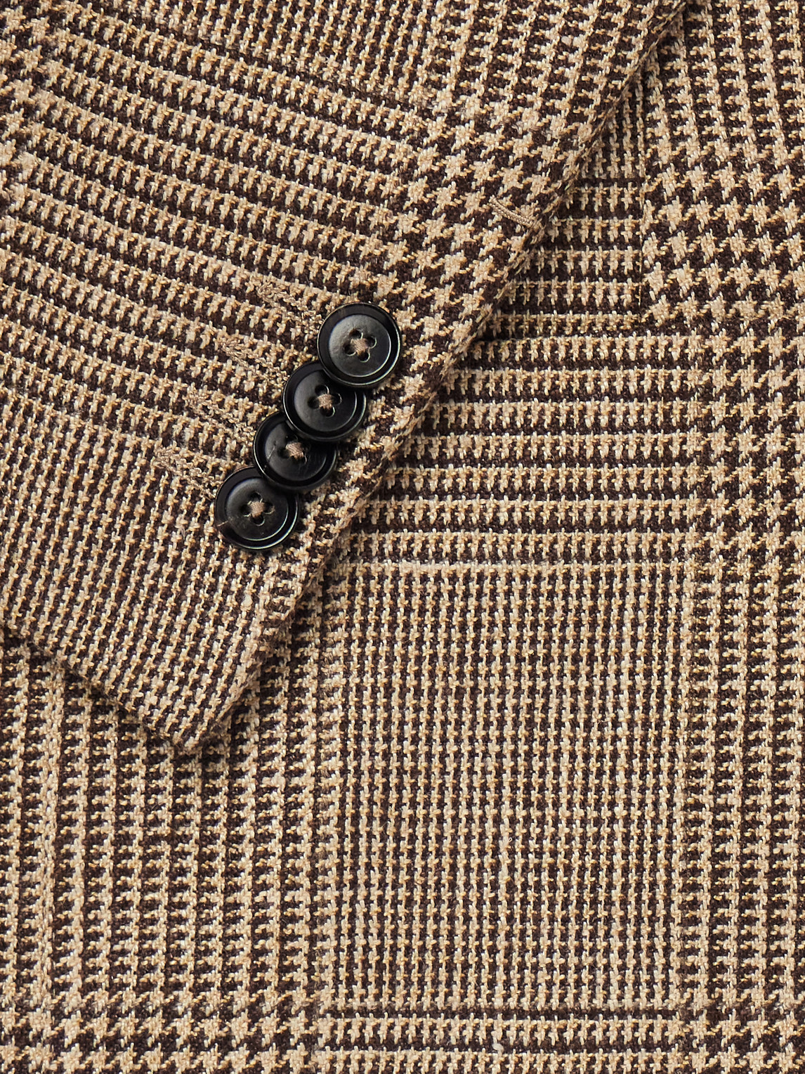 Houndstooth Linen, Silk And Wool-Blend Blazer
