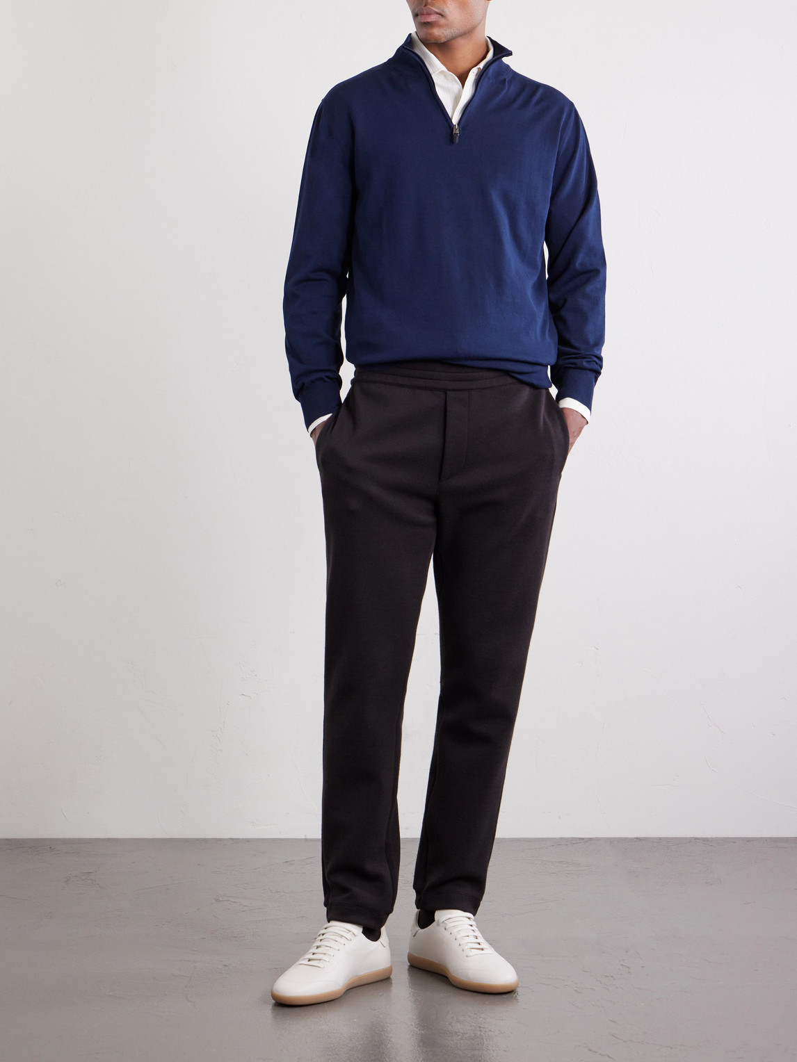 Straight-Leg Honeycomb-Knit Cotton, Wool And Silk-Blend Sweatpants