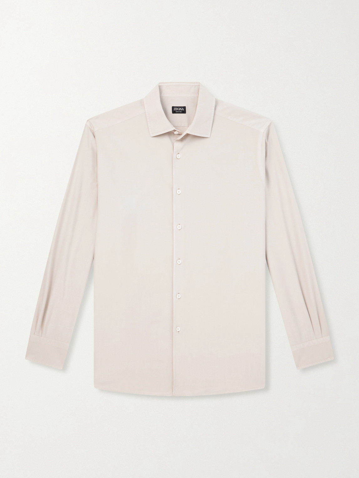 Zegna Garment-Dyed Mulberry Silk Shirt - Men