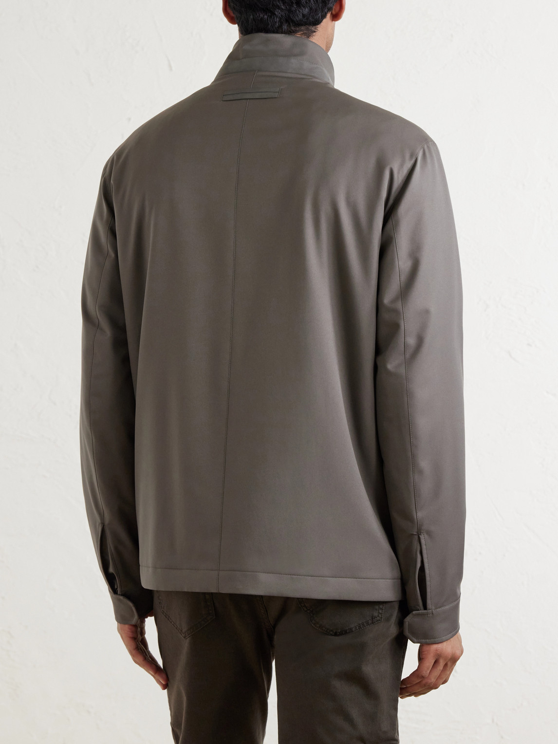 Zegna Shell Jacket In Gray