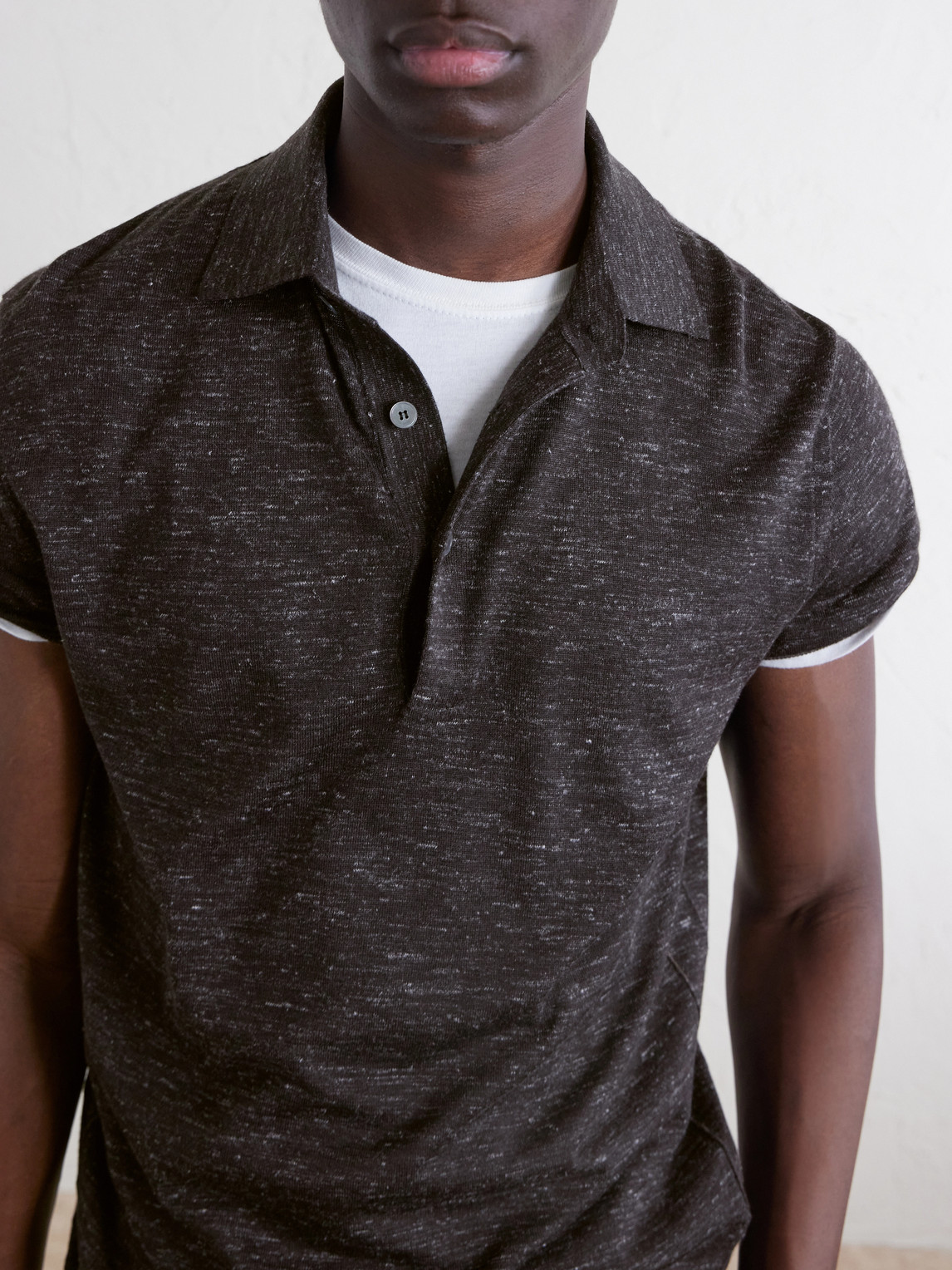 Silk, Cashmere And Linen-Blend Polo Shirt