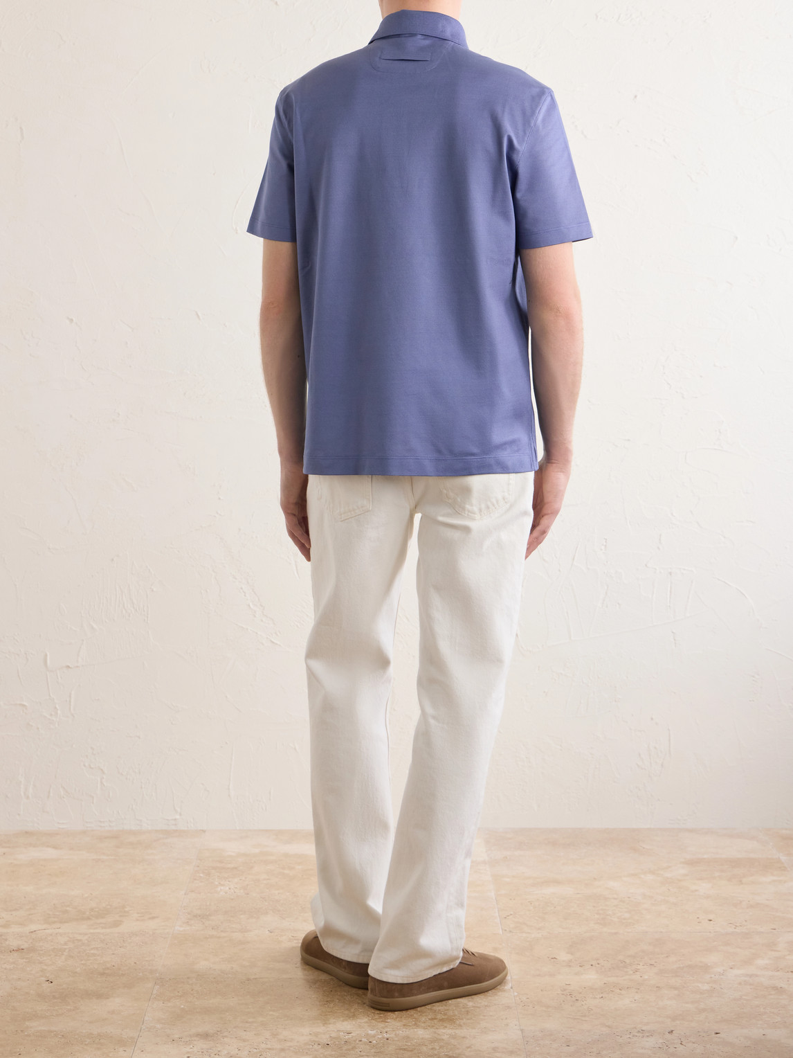 Knitted Cotton-Piqué Polo Shirt