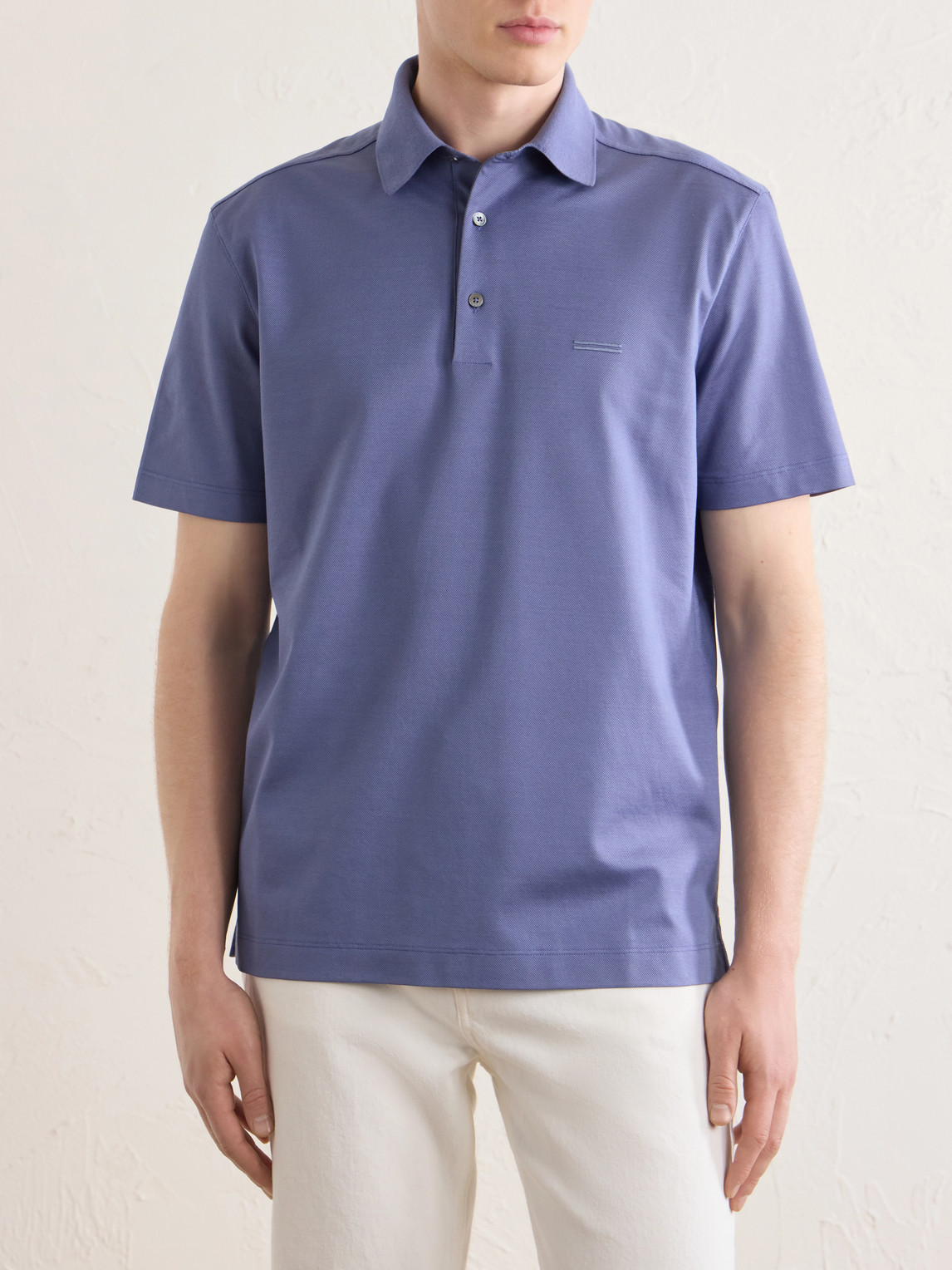 Knitted Cotton-Piqué Polo Shirt