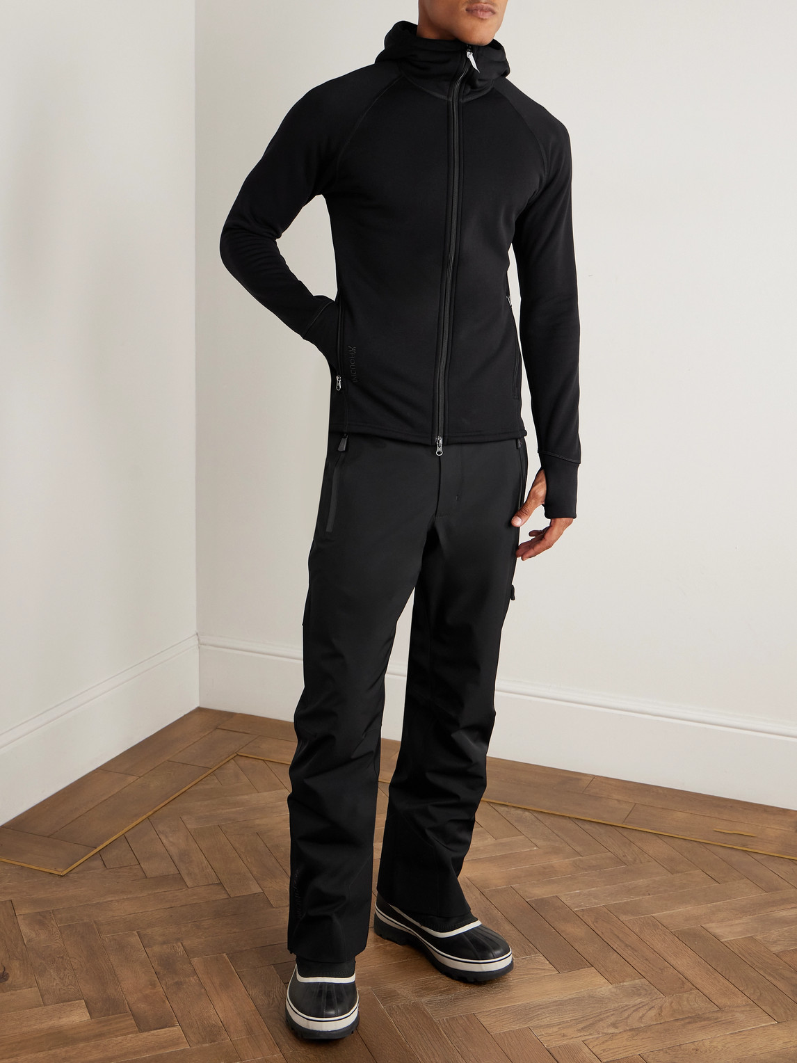 Slim-Fit Jersey Hooded Ski Jacket — 2