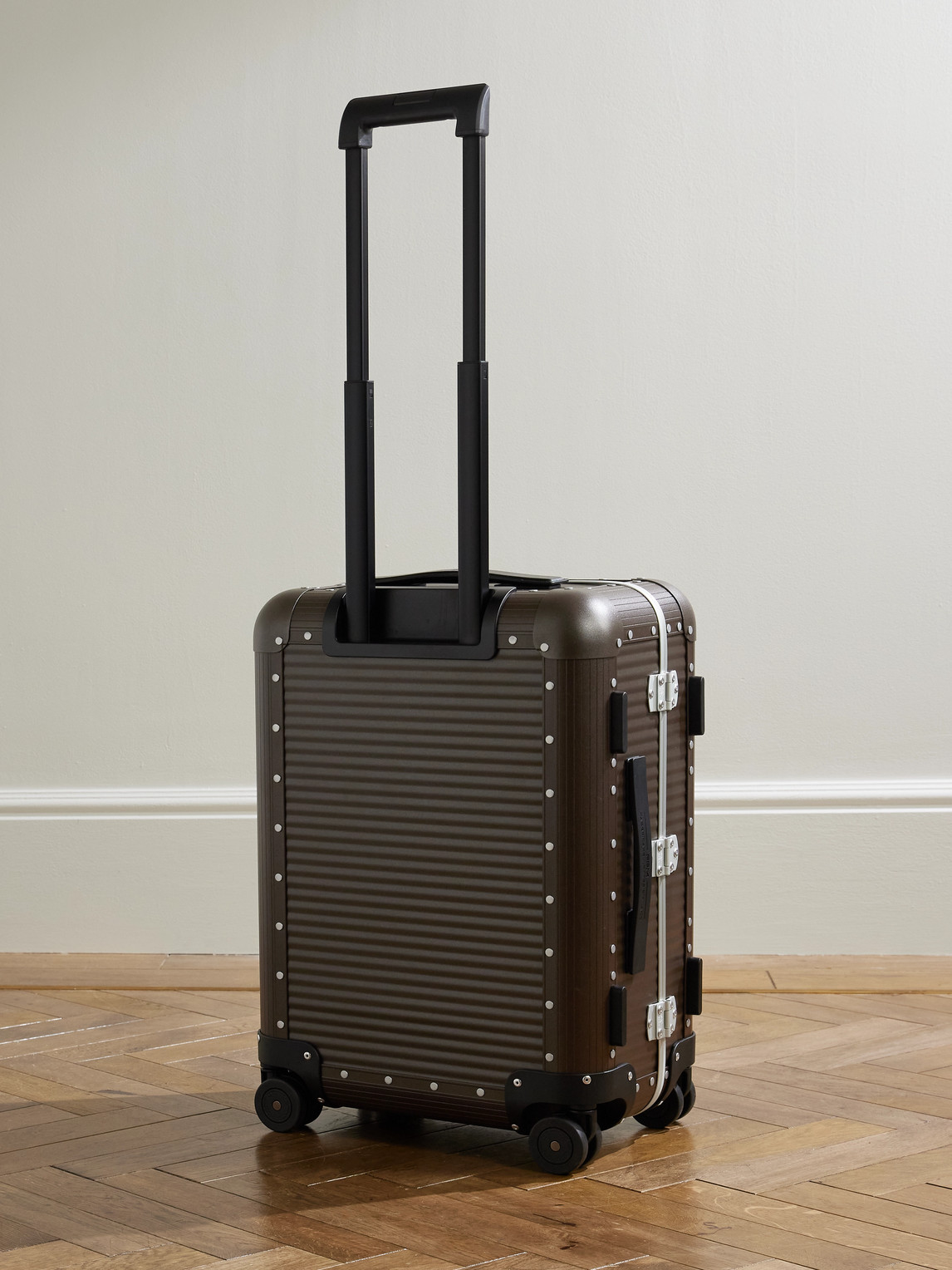  Fpm Milano - Bank Spinner 55cm Rubber-trimmed Aluminum Suitcase - Men - Brown 
