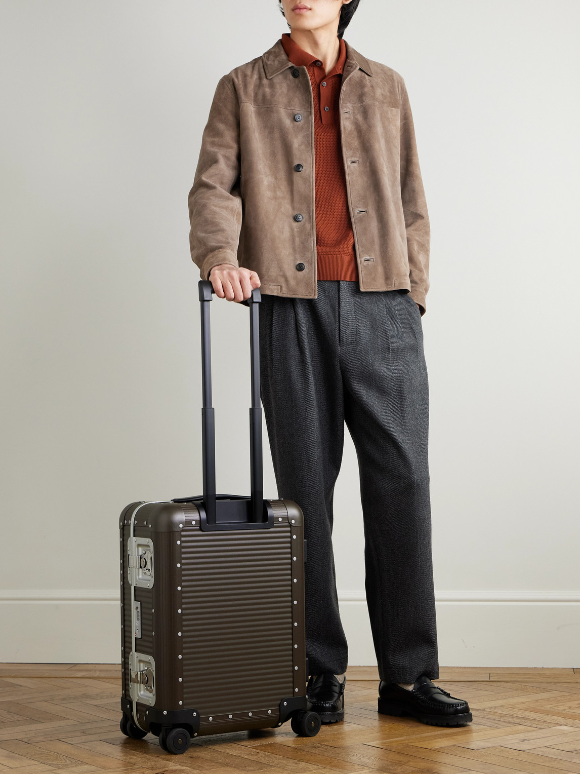 Bank Spinner 55cm Rubber-Trimmed Aluminum Suitcase — 2