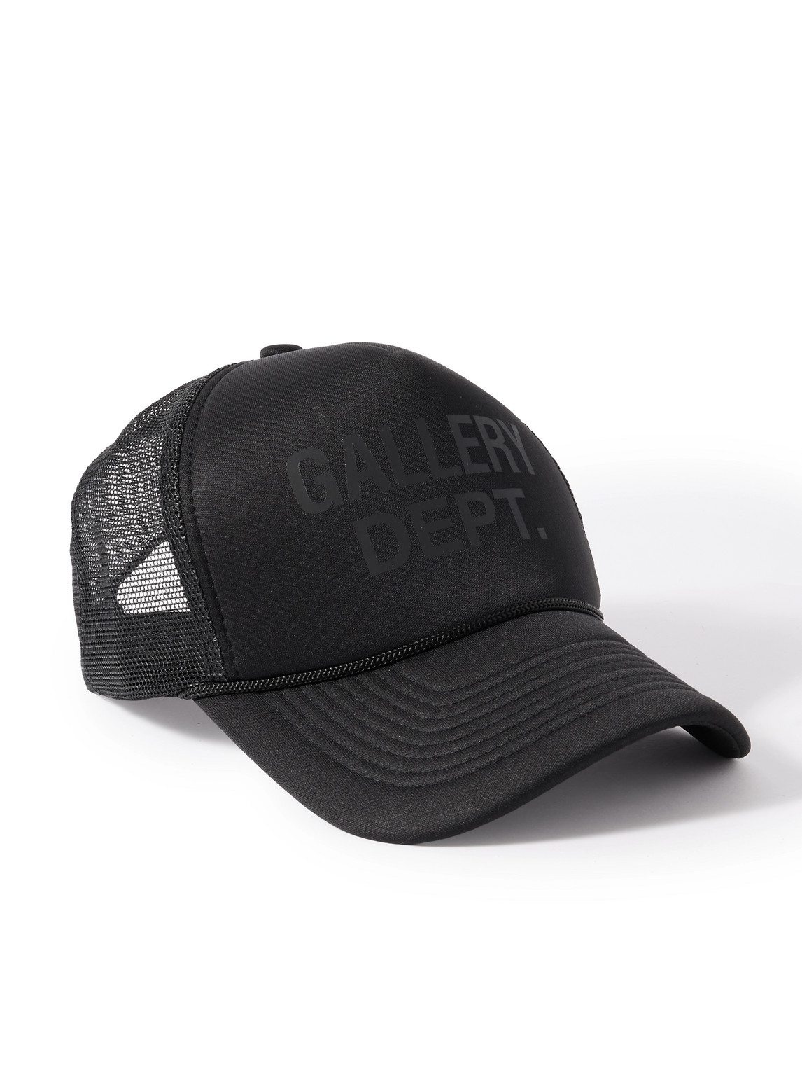 Gallery Dept. Logo-print Foam And Mesh Trucker Cap In Black