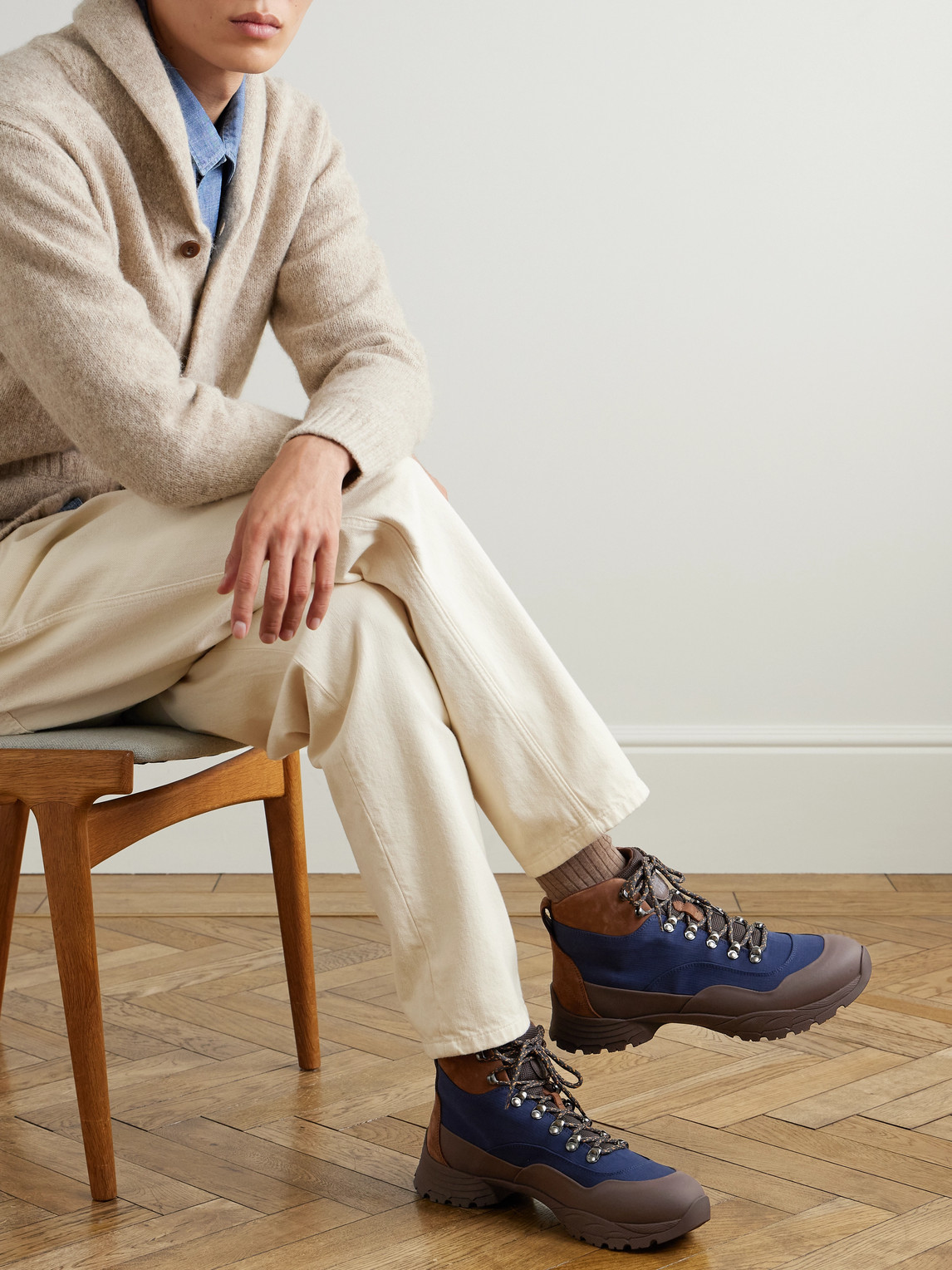 Rubber and Suede-Trimmed Ripstop Lace-Up Boots — 2