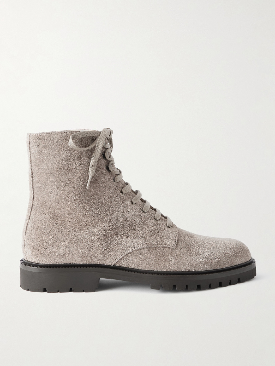 Brunello Cucinelli Pedula Waxed-Suede Lace-Up Boots - Men