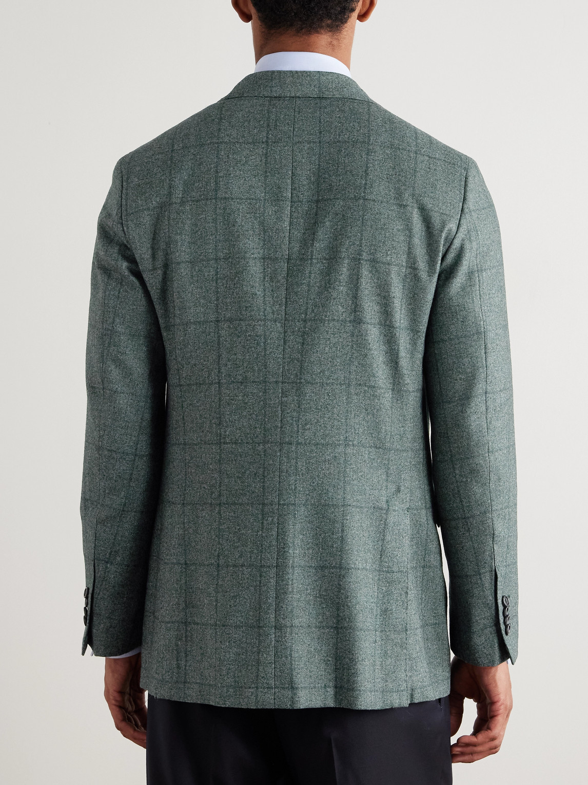 Sid Mashburn Virgil Checked Wool, Cotton And Cashmere-blend Blazer In Multi