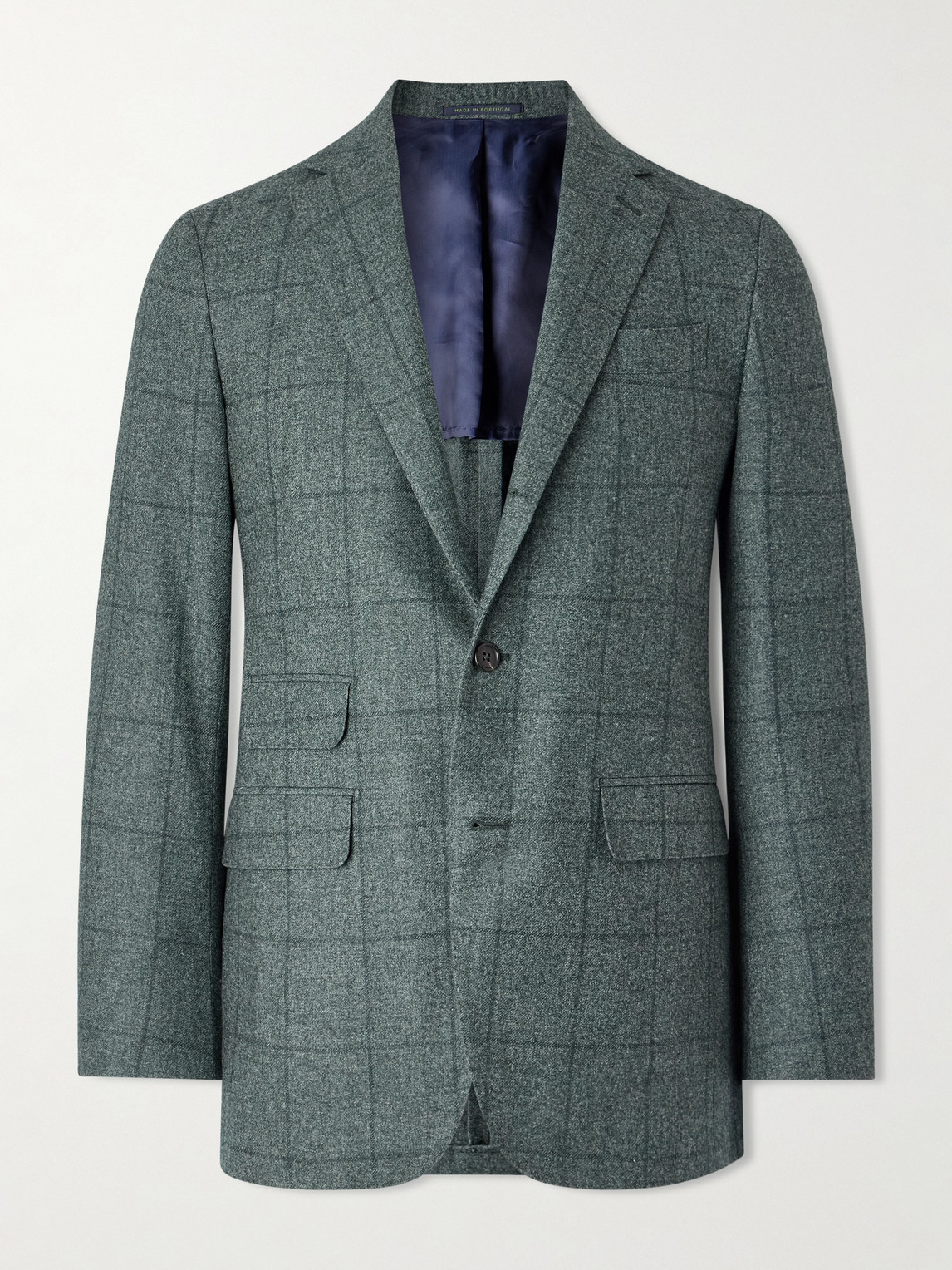 Sid Mashburn Virgil Checked Wool, Cotton and Cashmere-Blend Blazer - Men