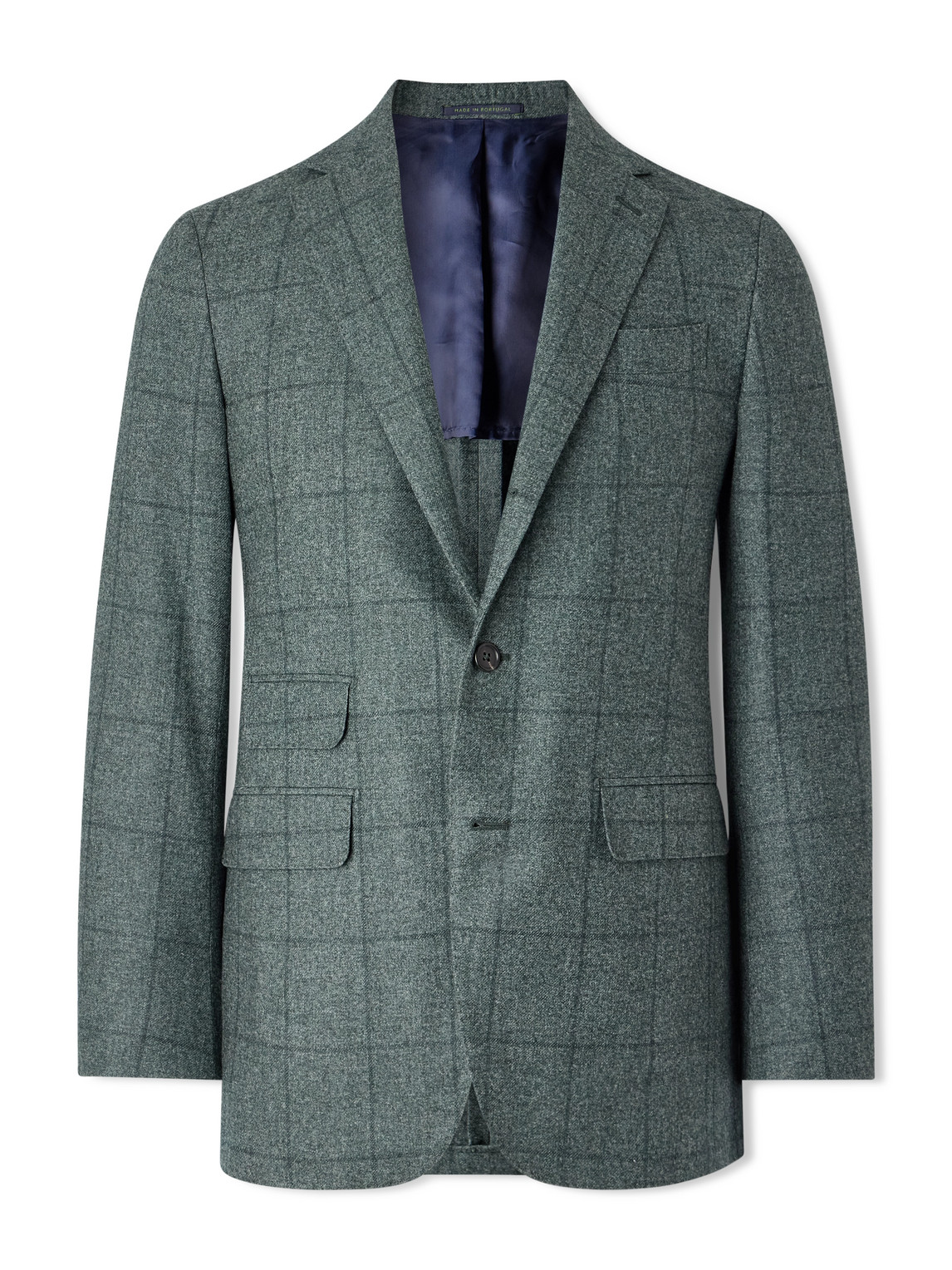 Sid Mashburn Virgil Checked Wool, Cotton And Cashmere-blend Blazer In Multi