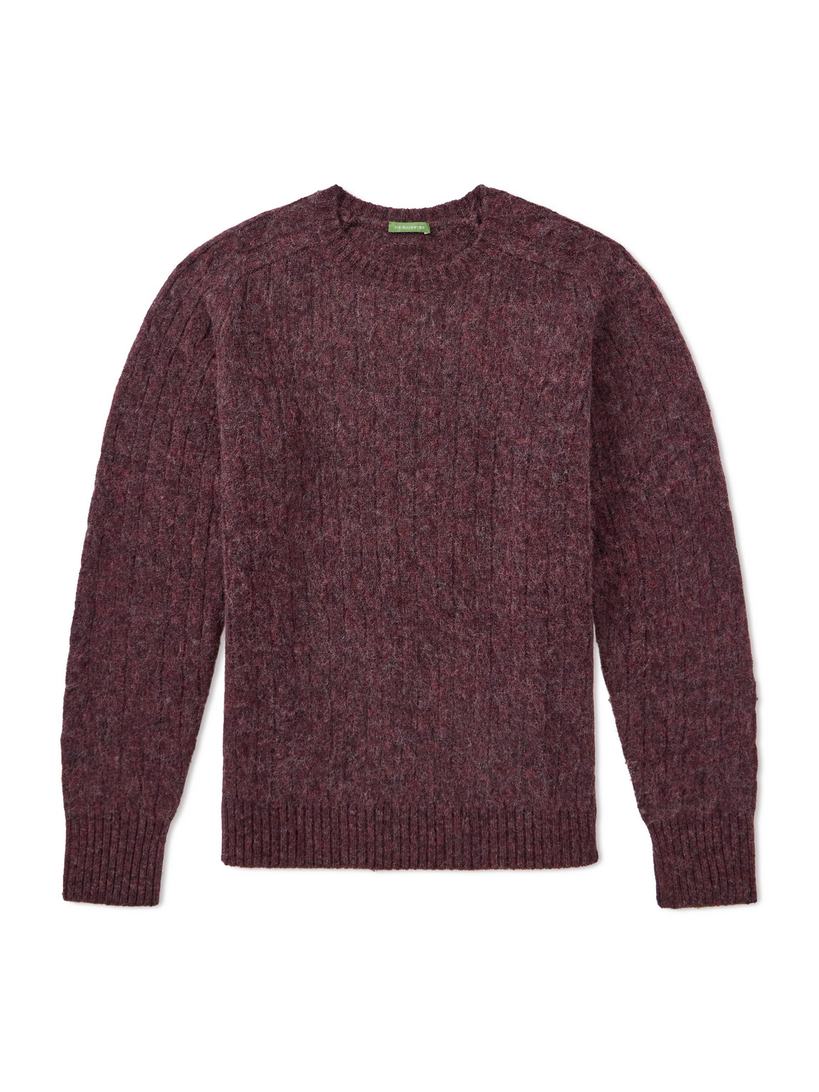 Sid Mashburn Cable-knit Wool Sweater In Burgundy