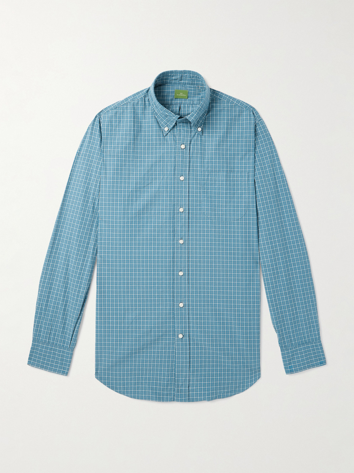 Sid Mashburn – Button-Down Collar Checked Cotton-Poplin Shirt