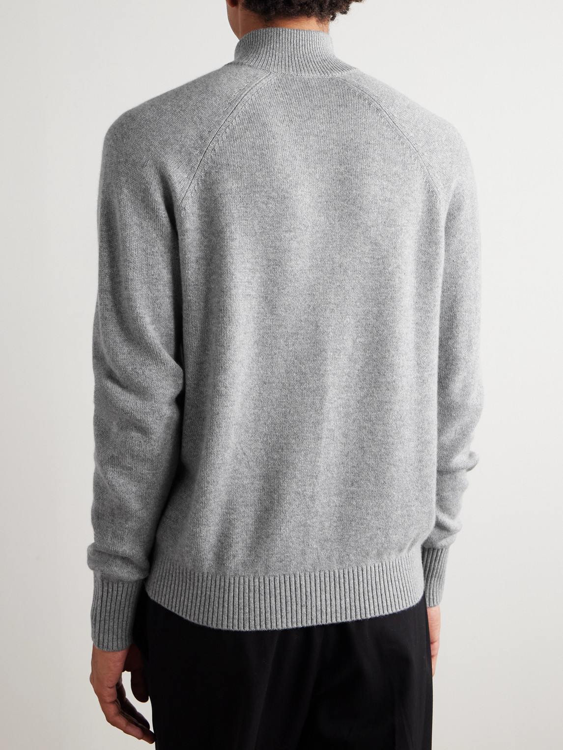 Sid Mashburn Cashmere Half-zip Sweater In Blue