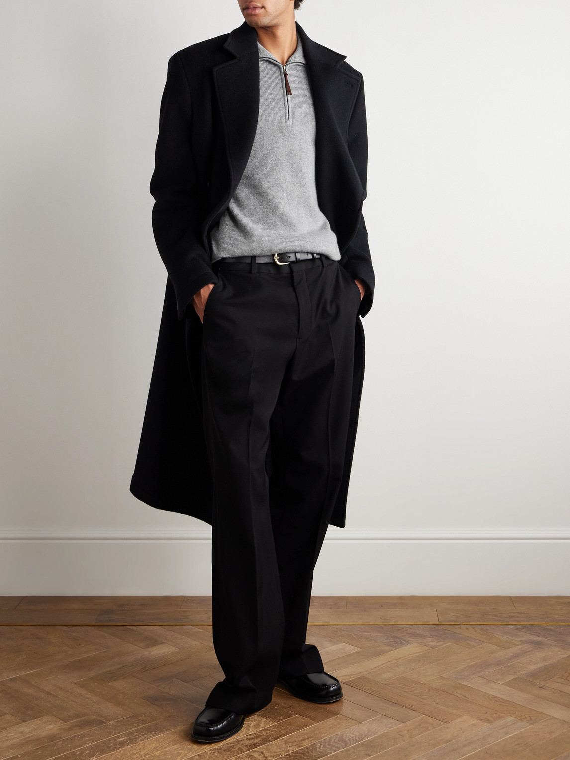 Sid Mashburn Cashmere Half-zip Sweater In Blue