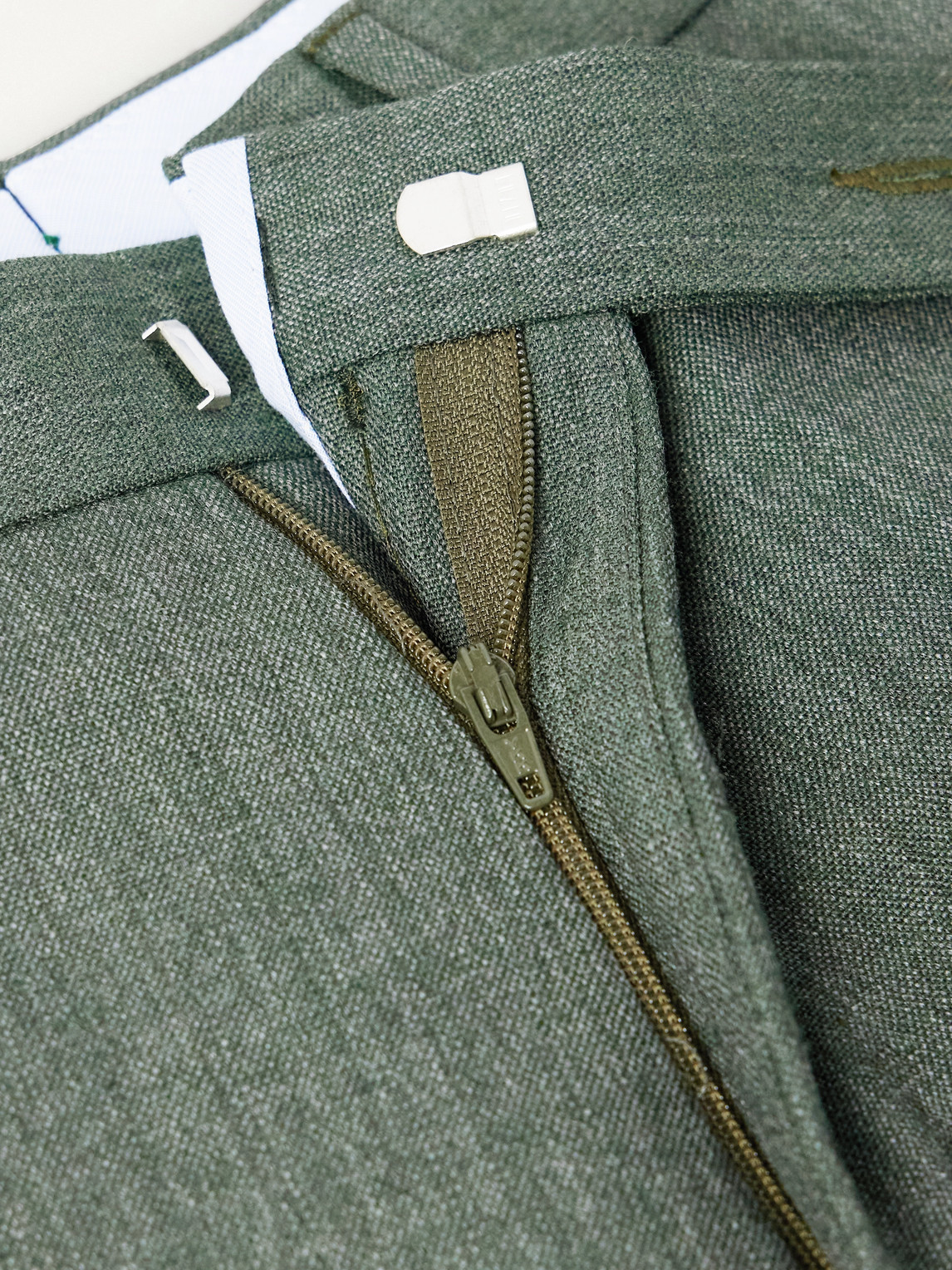Sid Mashburn Kincaid No. 3 Straight-leg Wool Suit Trousers In Green