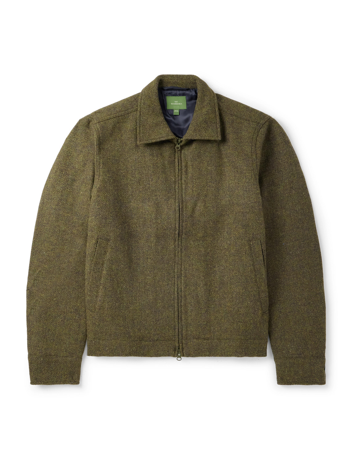 Sid Mashburn Scrambler Harris Wool-tweed Jacket In Green