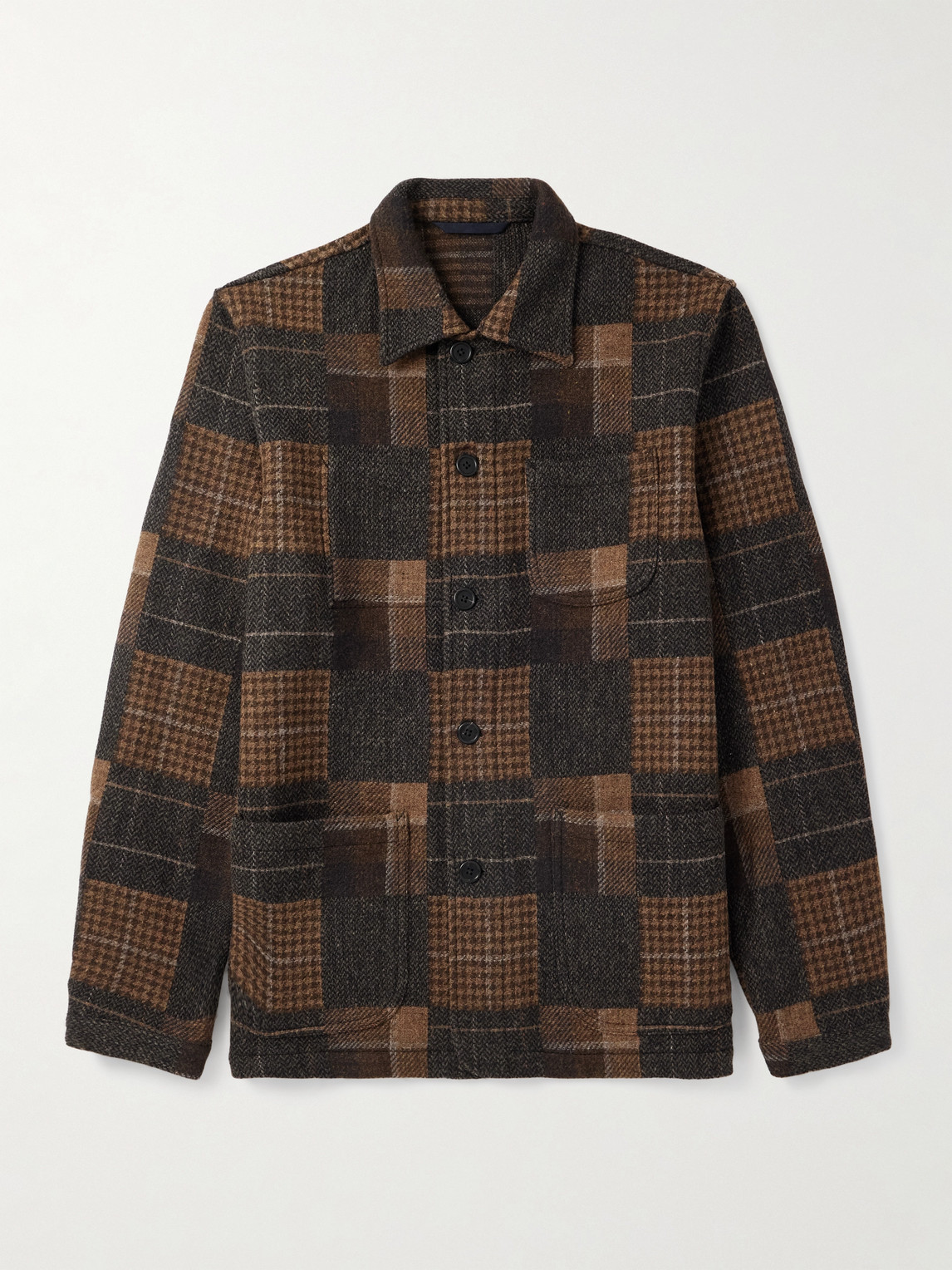 Sid Mashburn – Checked Wool-Flannel Overshirt