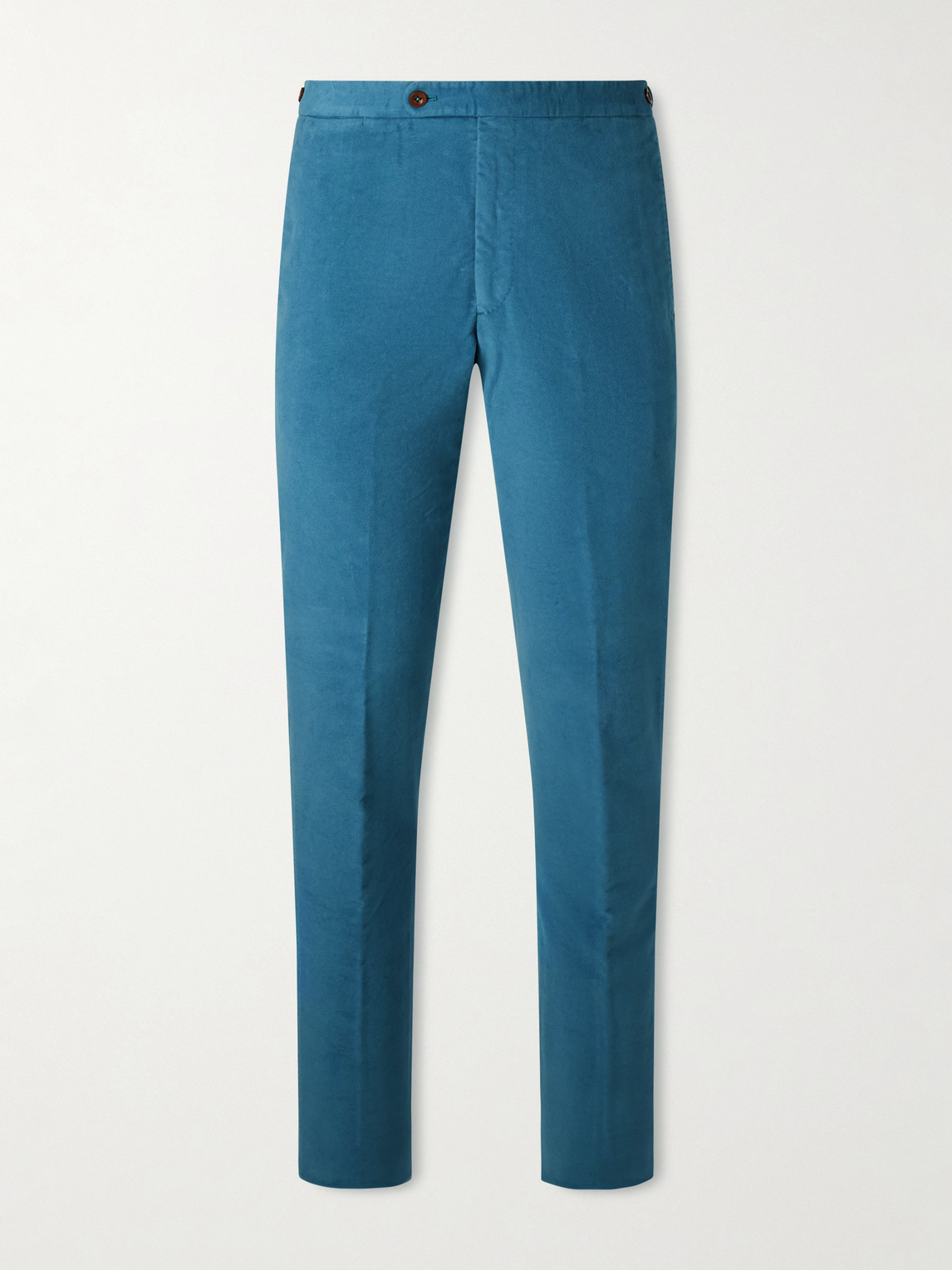 Sid Mashburn Juniper Stretch Cotton-moleskin Trousers In Blue