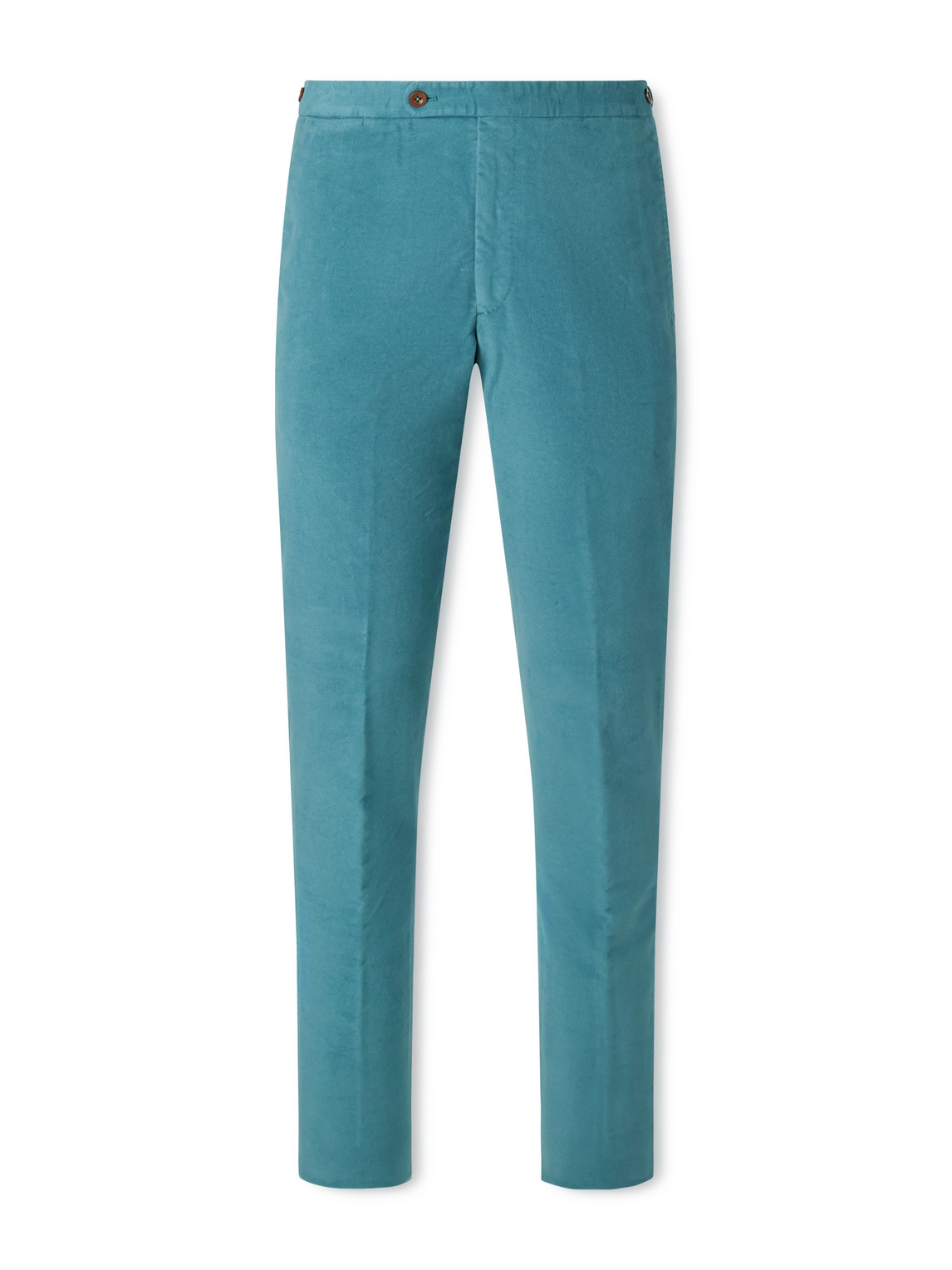 Sid Mashburn Juniper Stretch Cotton-moleskin Trousers In Blue
